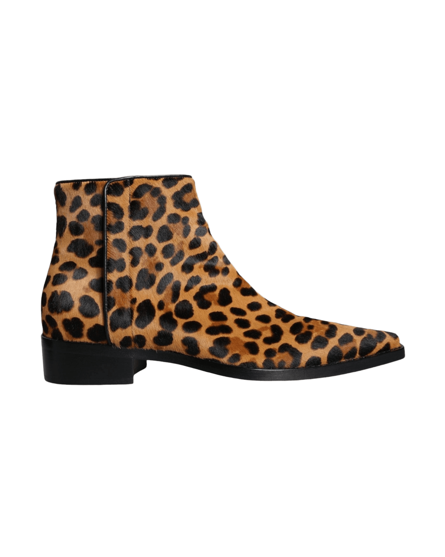 Dolce & Gabbana Brown Leopard Calf Fur Ankle Boots Shoes Glam Steals