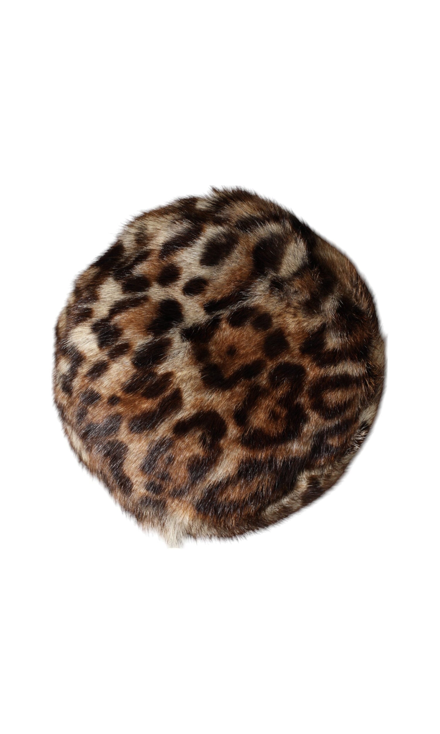 Dolce & Gabbana Brown Leopard Faux Fur Women Bucket Hat Glam Steals