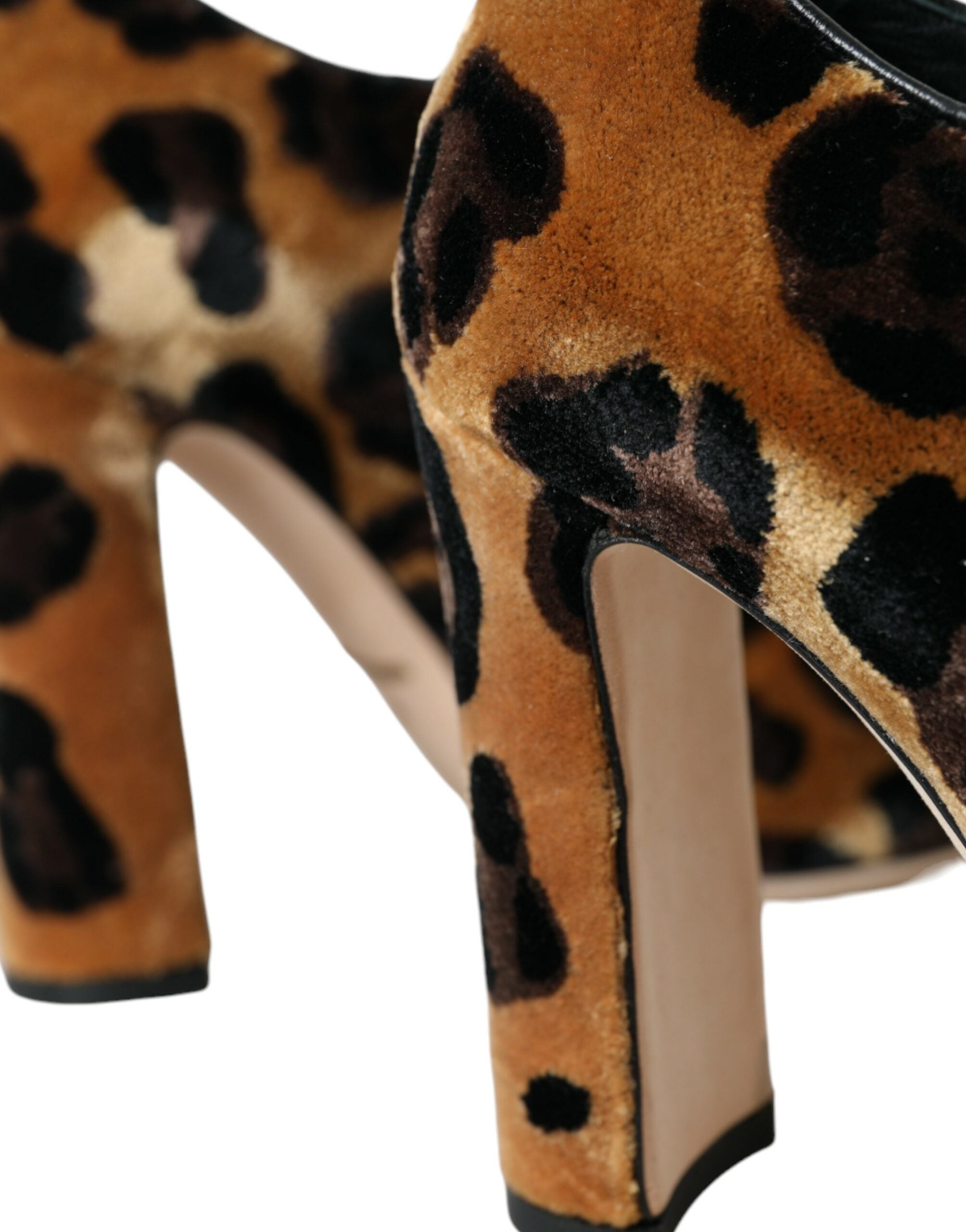 Dolce & Gabbana Brown Leopard Hair Lace Up Booties Shoes Glam Steals