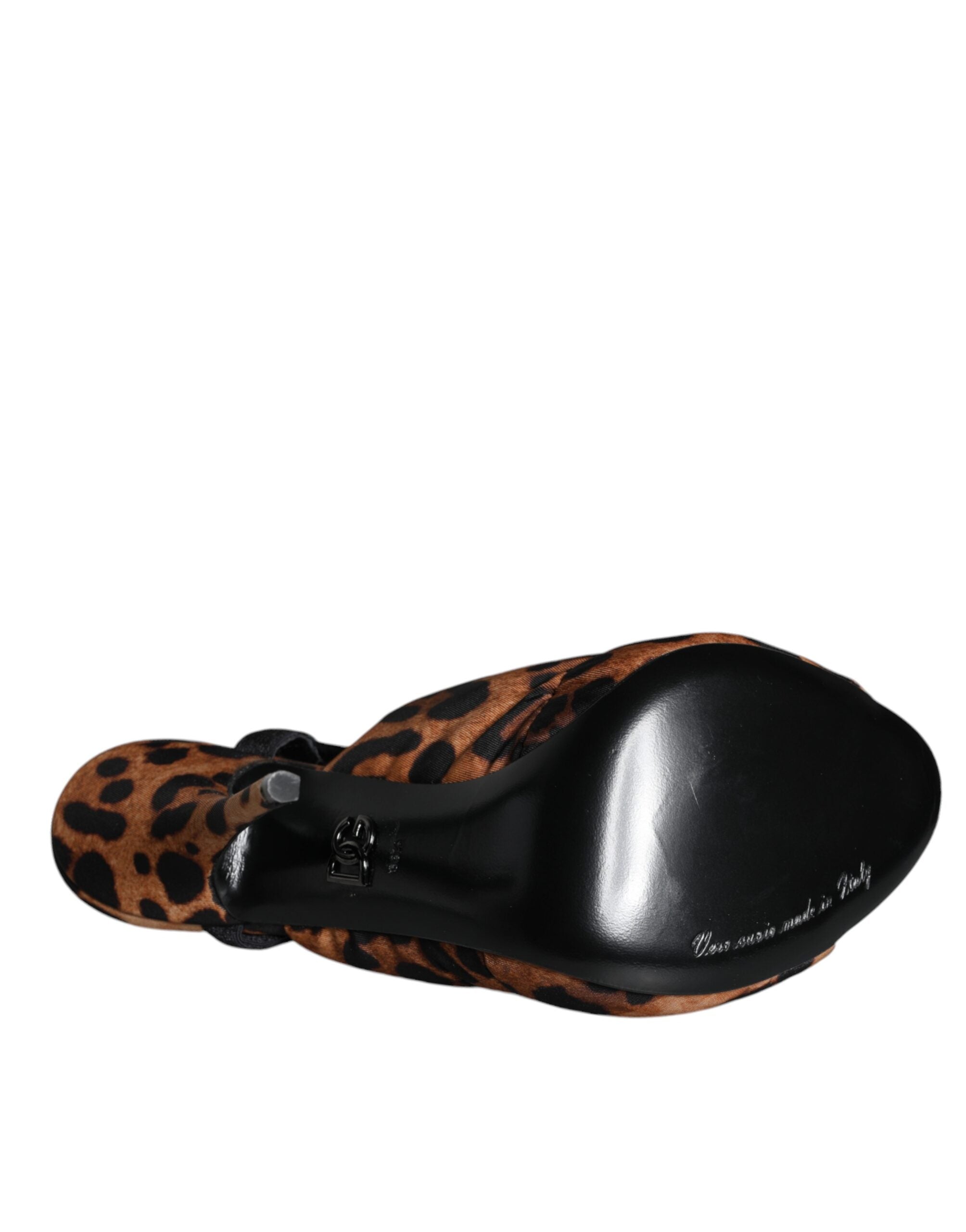 Dolce & Gabbana Brown Leopard Keira Slingback Sandals Shoes Glam Steals
