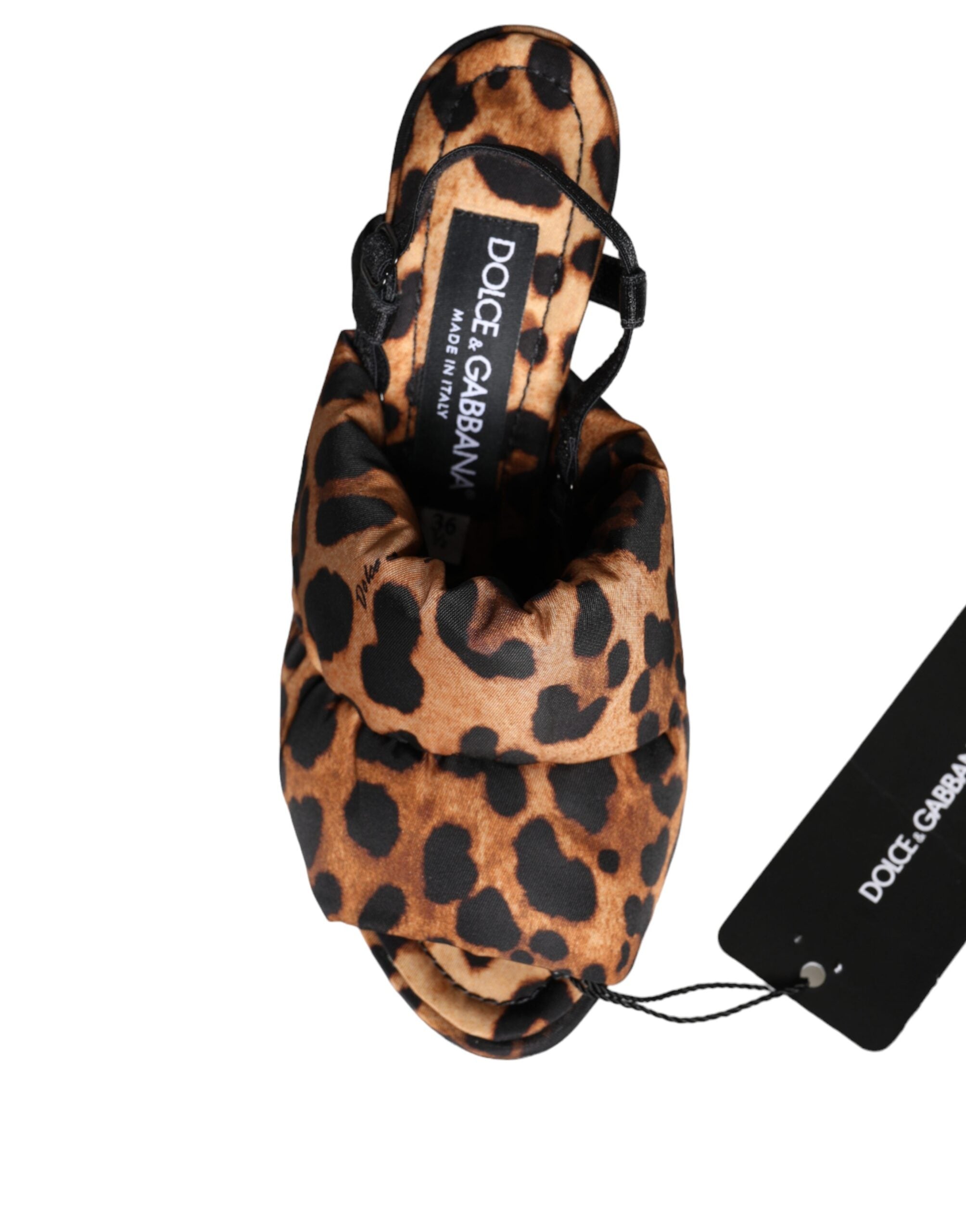 Dolce & Gabbana Brown Leopard Keira Slingback Sandals Shoes Glam Steals