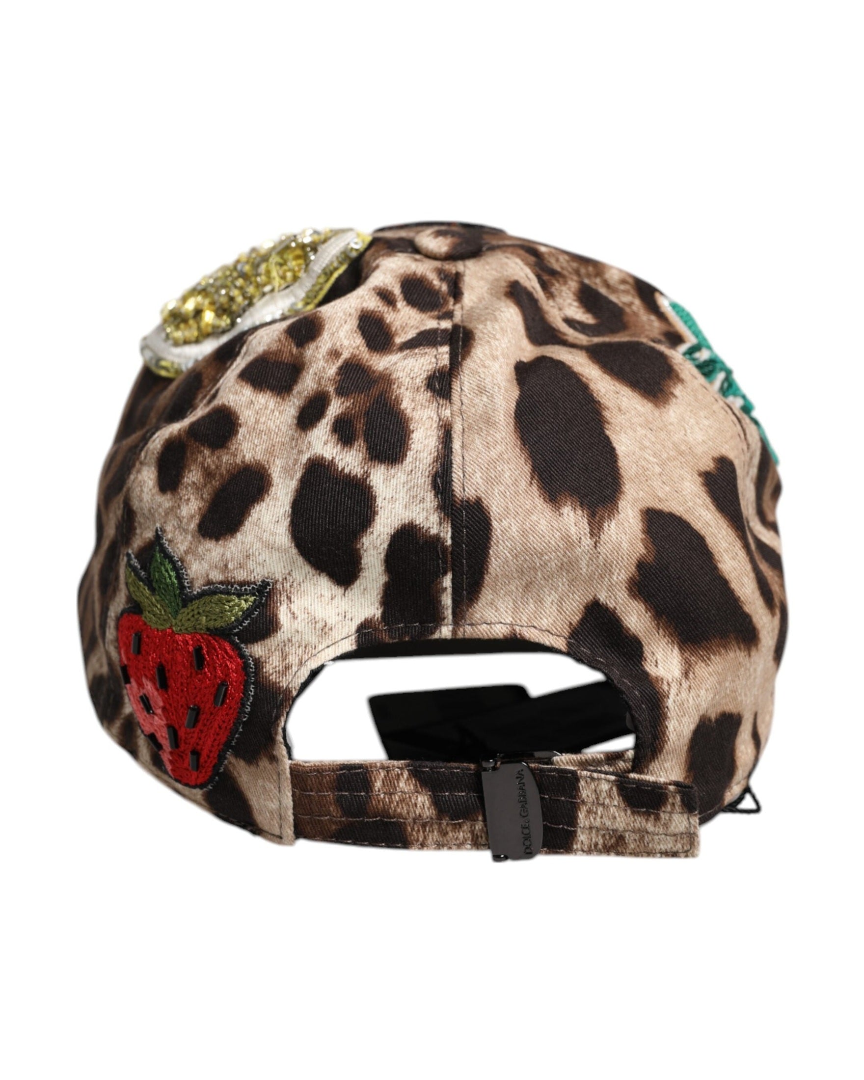 Dolce & Gabbana Brown Leopard Sequin Sicily Baseball Cap Glam Steals