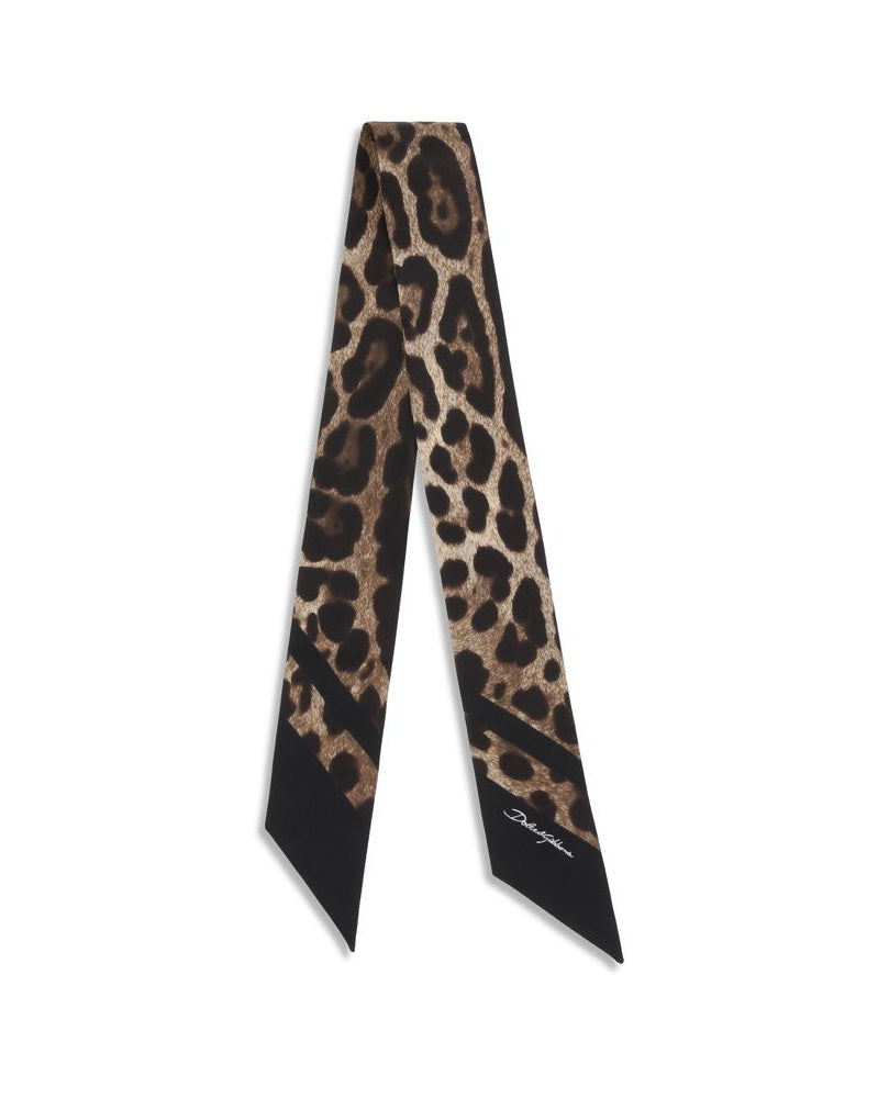 Dolce & Gabbana Brown Silk Scarf Glam Steals