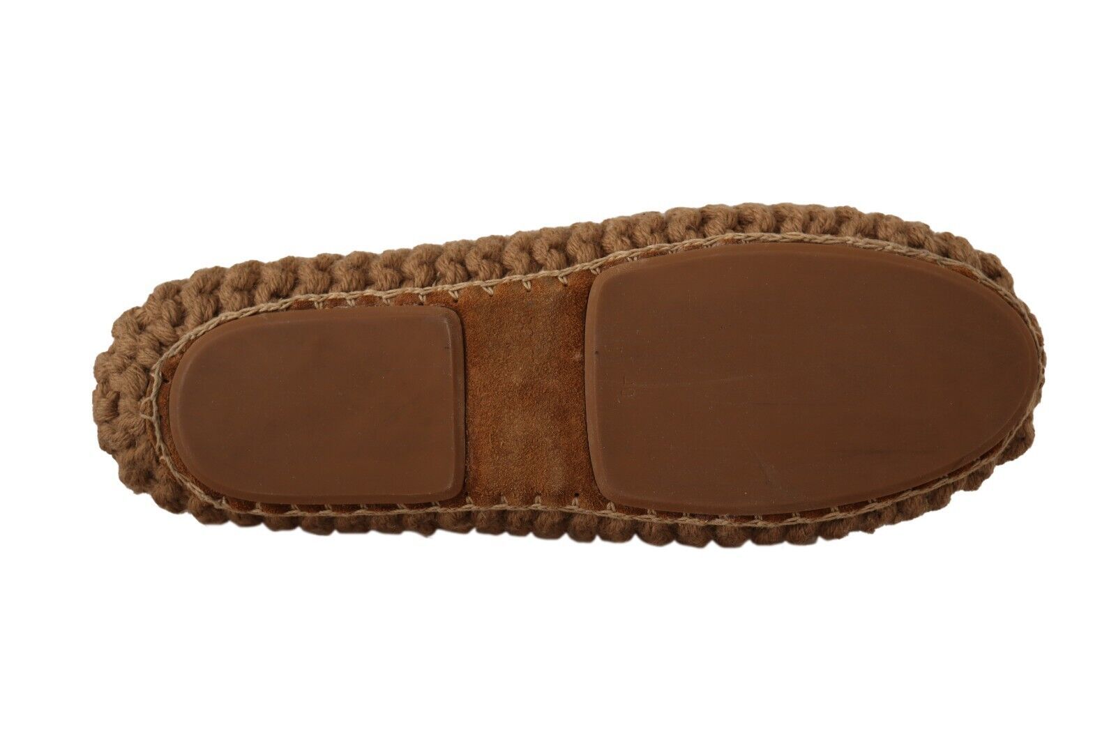 Dolce & Gabbana Brown Wool Elegant Knit Ballerina Flats Glam Steals