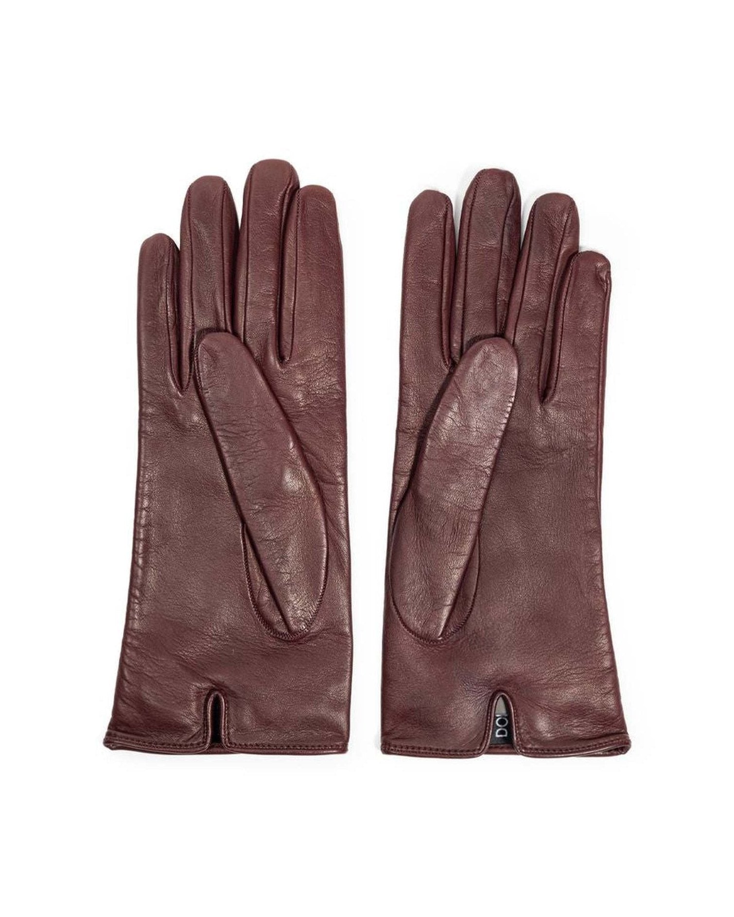 Dolce & Gabbana Burgundy Leather Glove Glam Steals