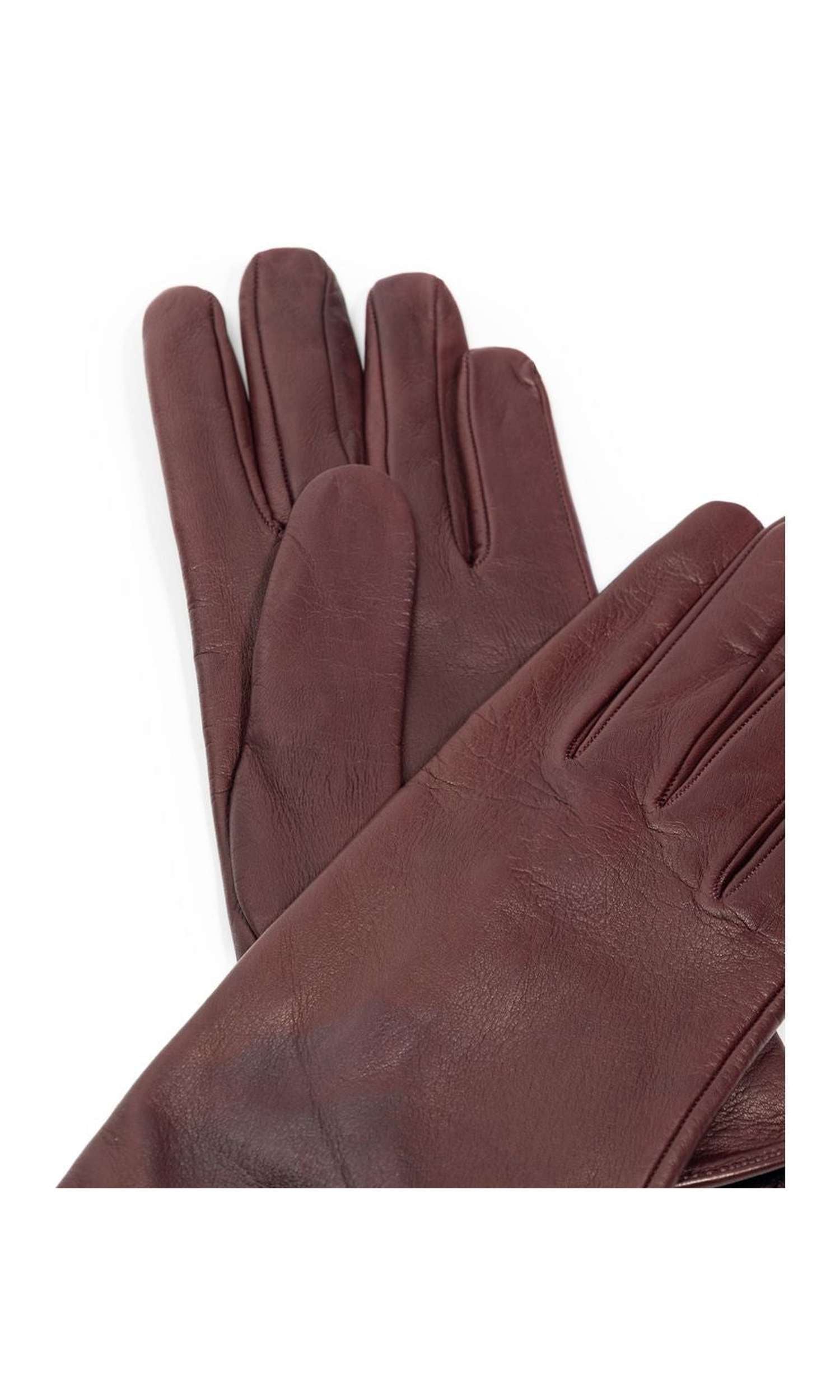Dolce & Gabbana Burgundy Leather Glove Glam Steals