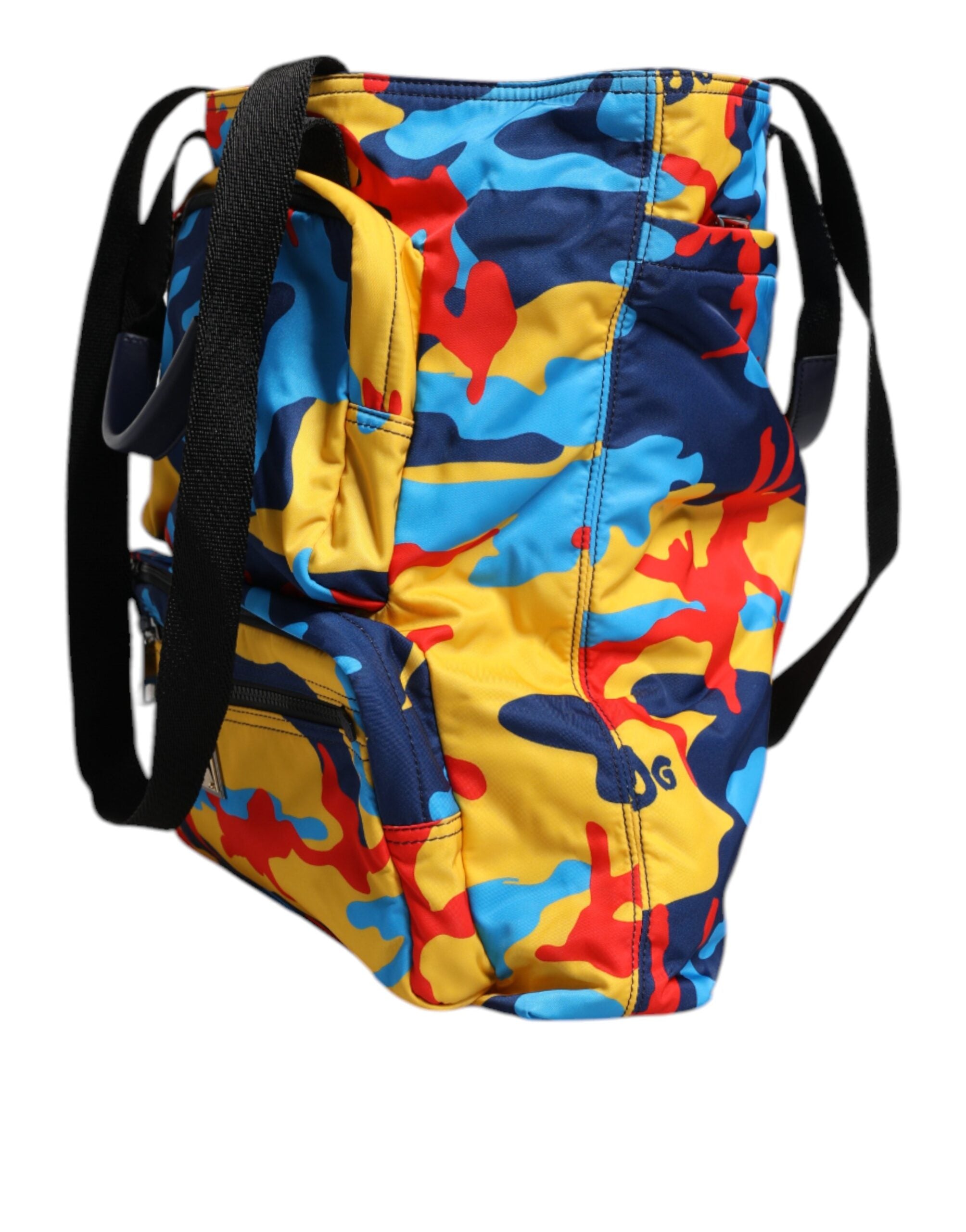 Dolce & Gabbana Camouflage Nylon Shopping Tote Multicolor Bag Glam Steals
