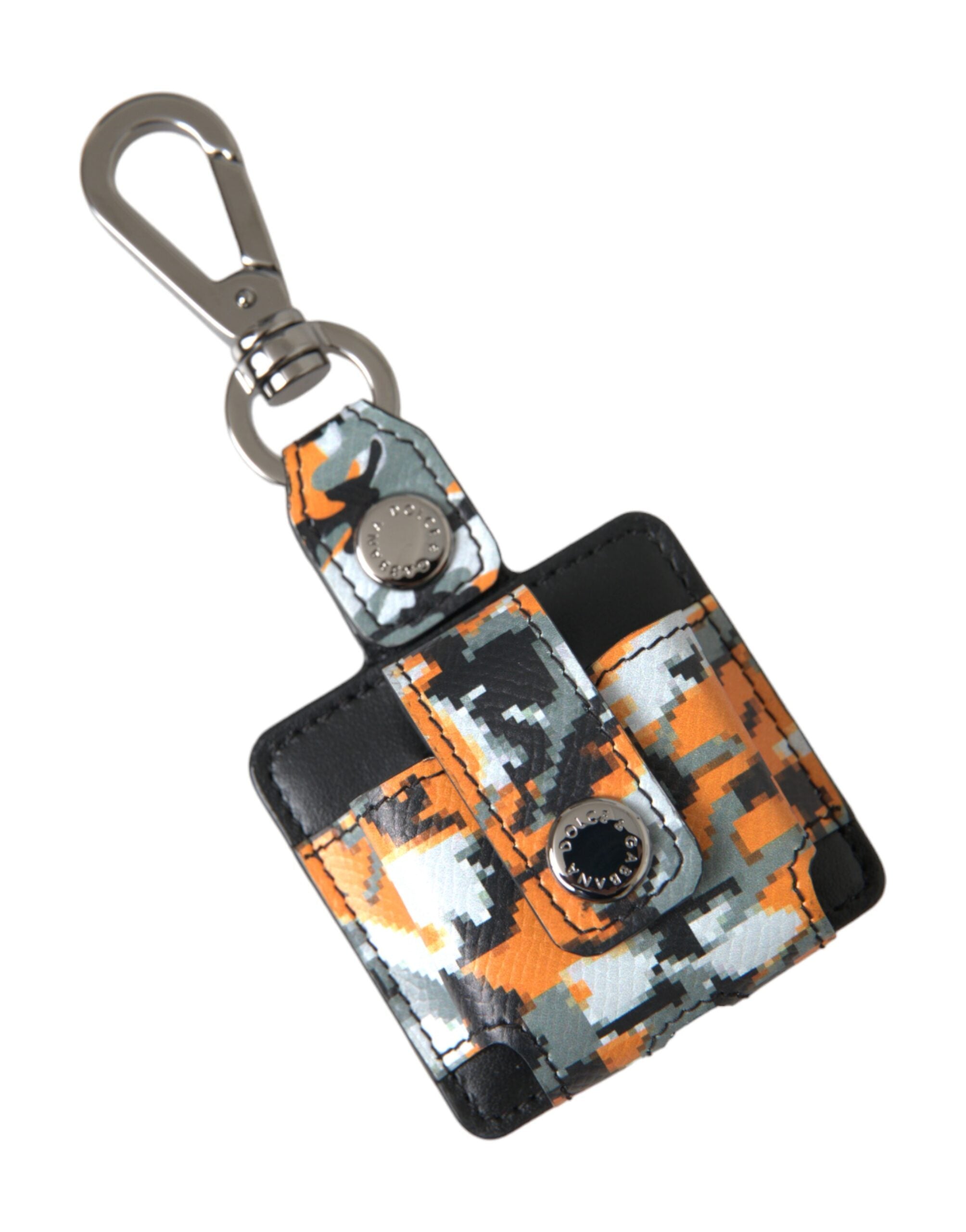 Dolce & Gabbana Camouflage Print Leather Logo Metal Airpods Multicolor Case Glam Steals
