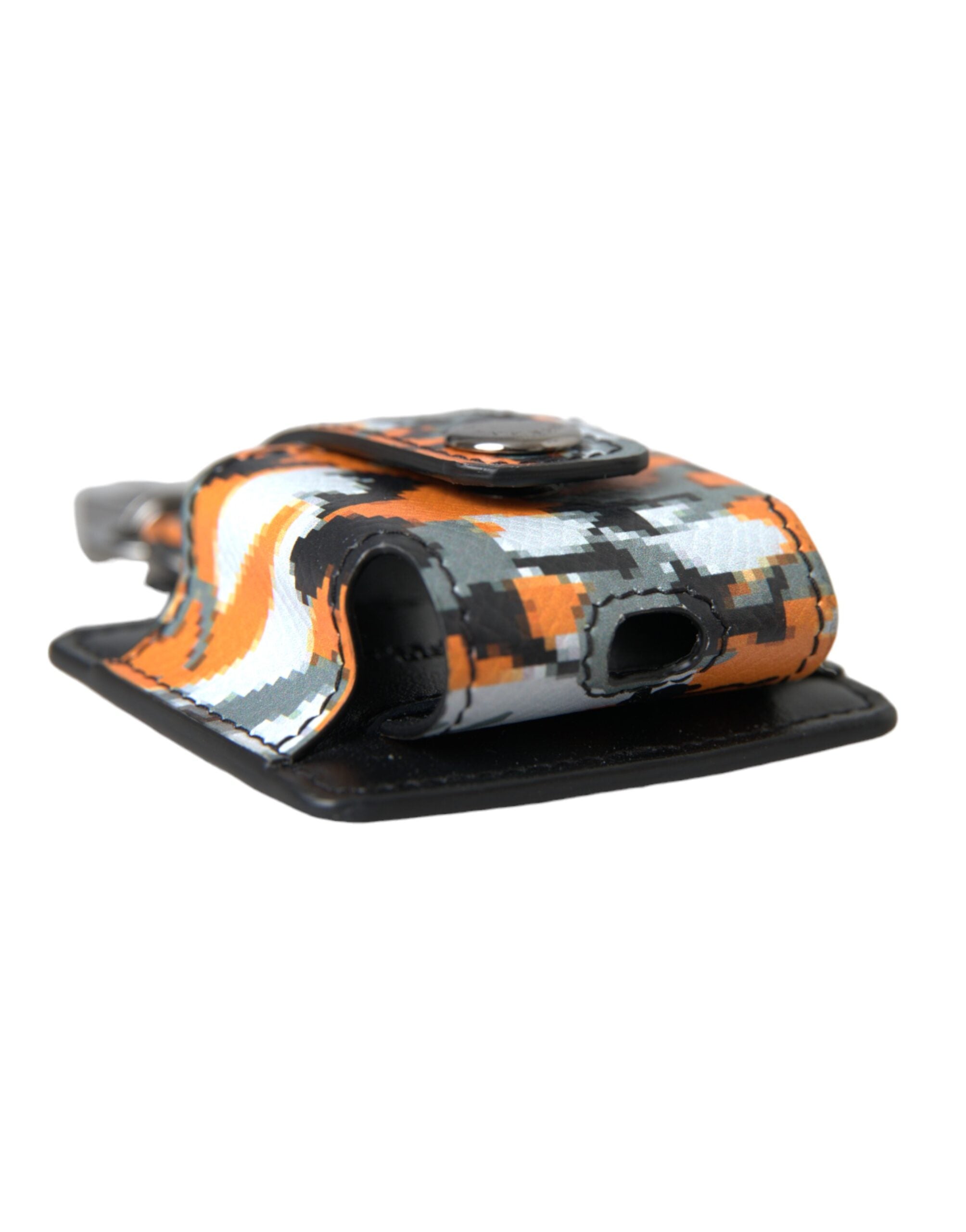 Dolce & Gabbana Camouflage Print Leather Logo Metal Airpods Multicolor Case Glam Steals