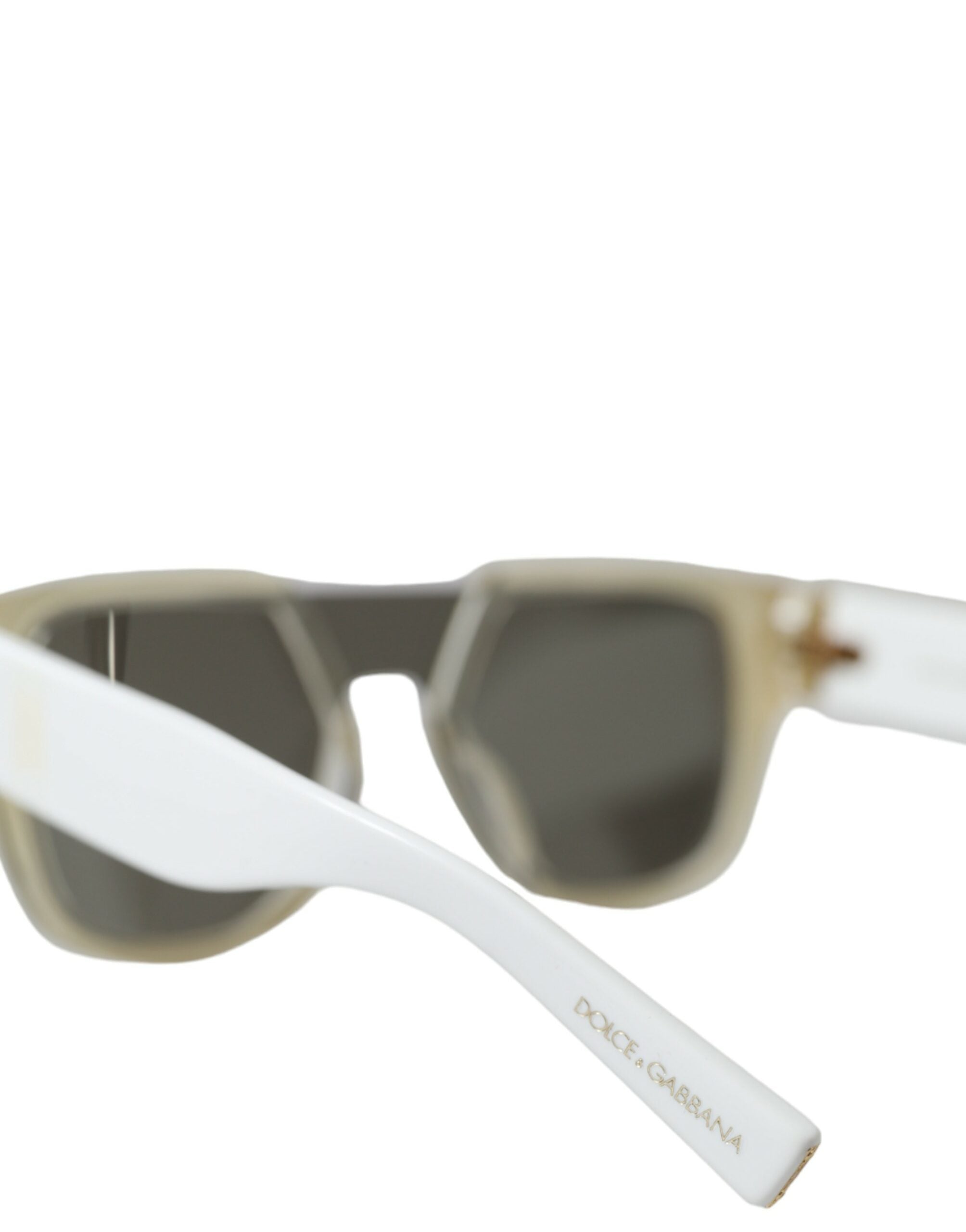 Dolce & Gabbana Chic Acetate Designer White Sunglasses Glam Steals