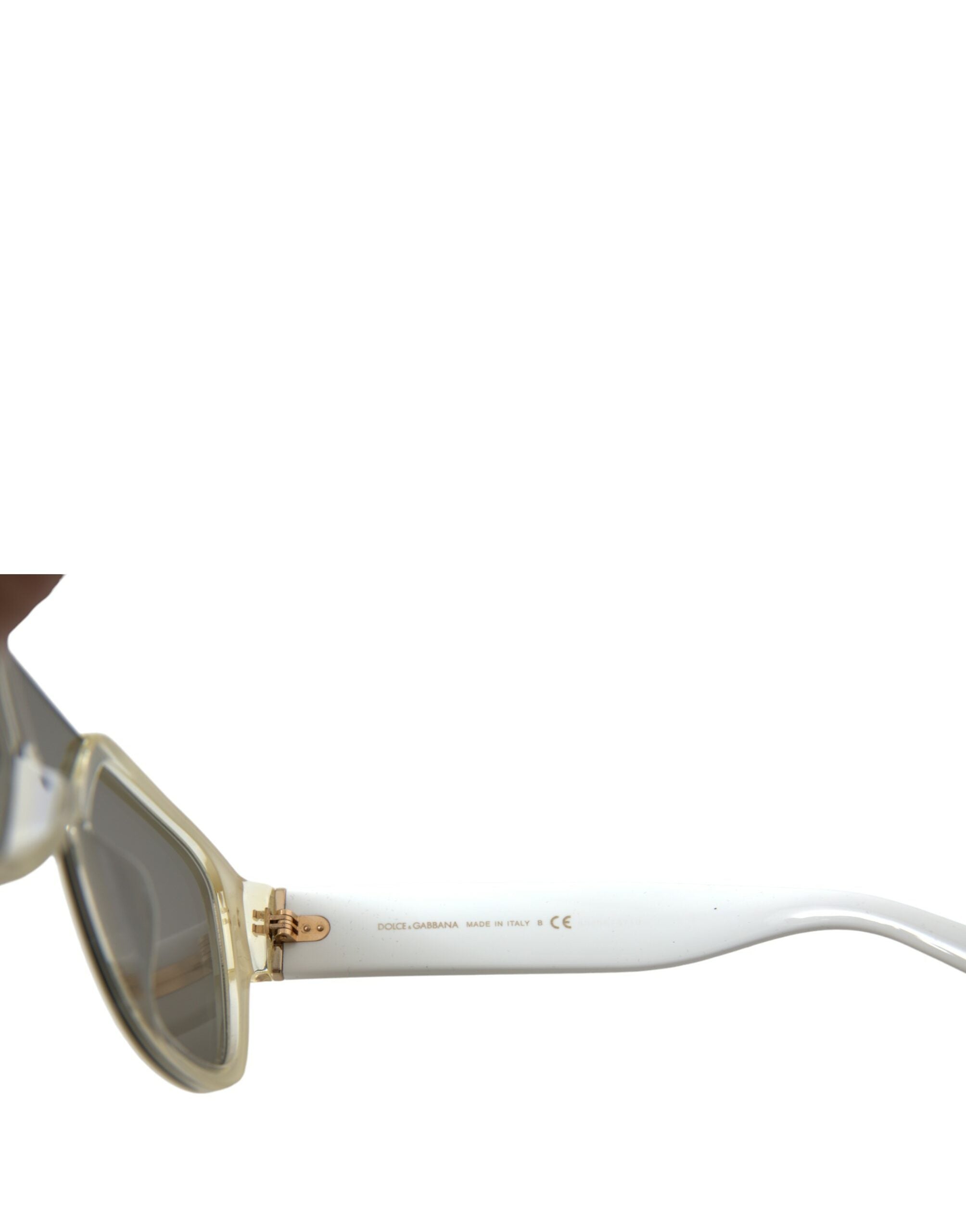 Dolce & Gabbana Chic Acetate Designer White Sunglasses Glam Steals