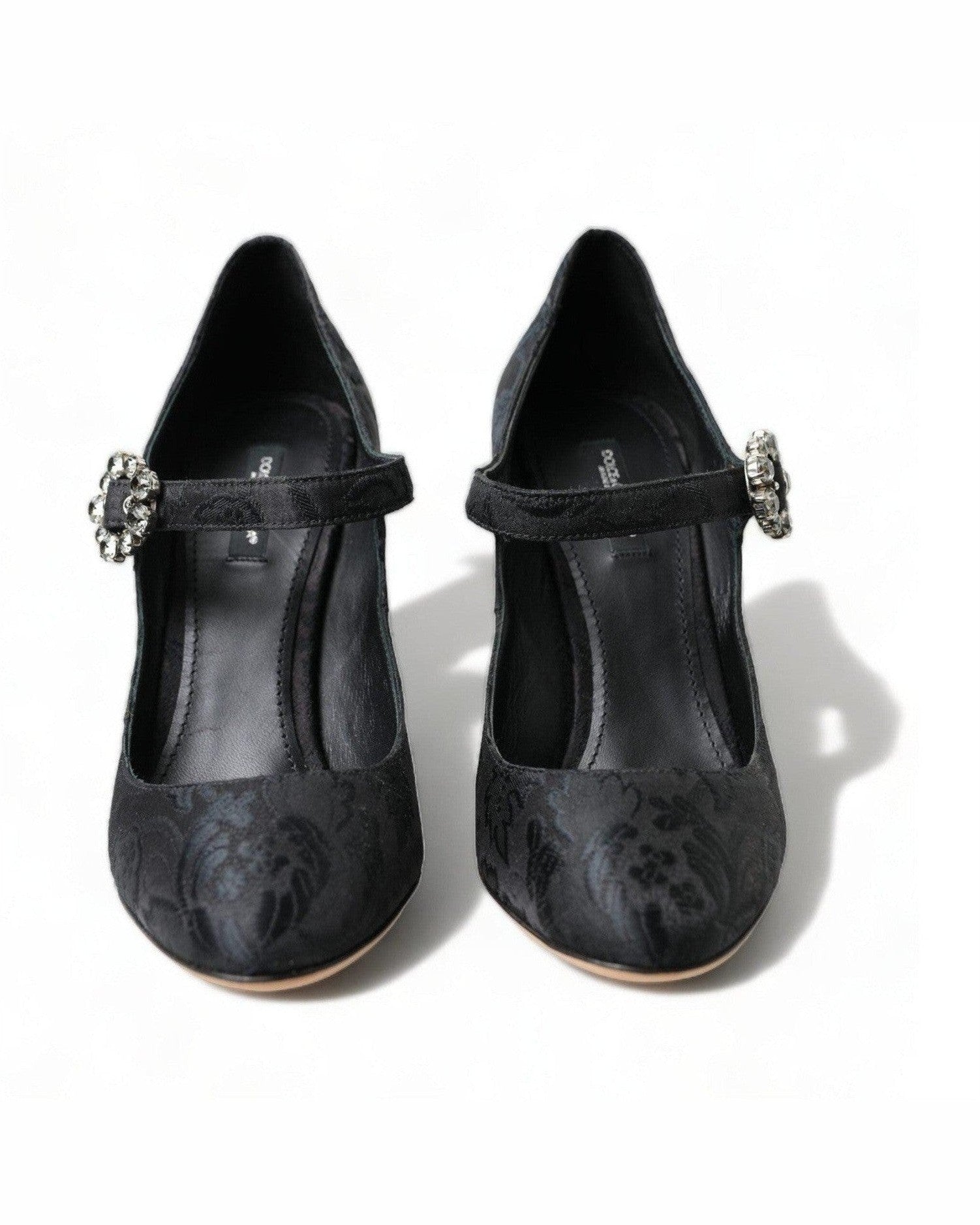Dolce & Gabbana Chic Brocade Mary Janes Black Pumps Glam Steals
