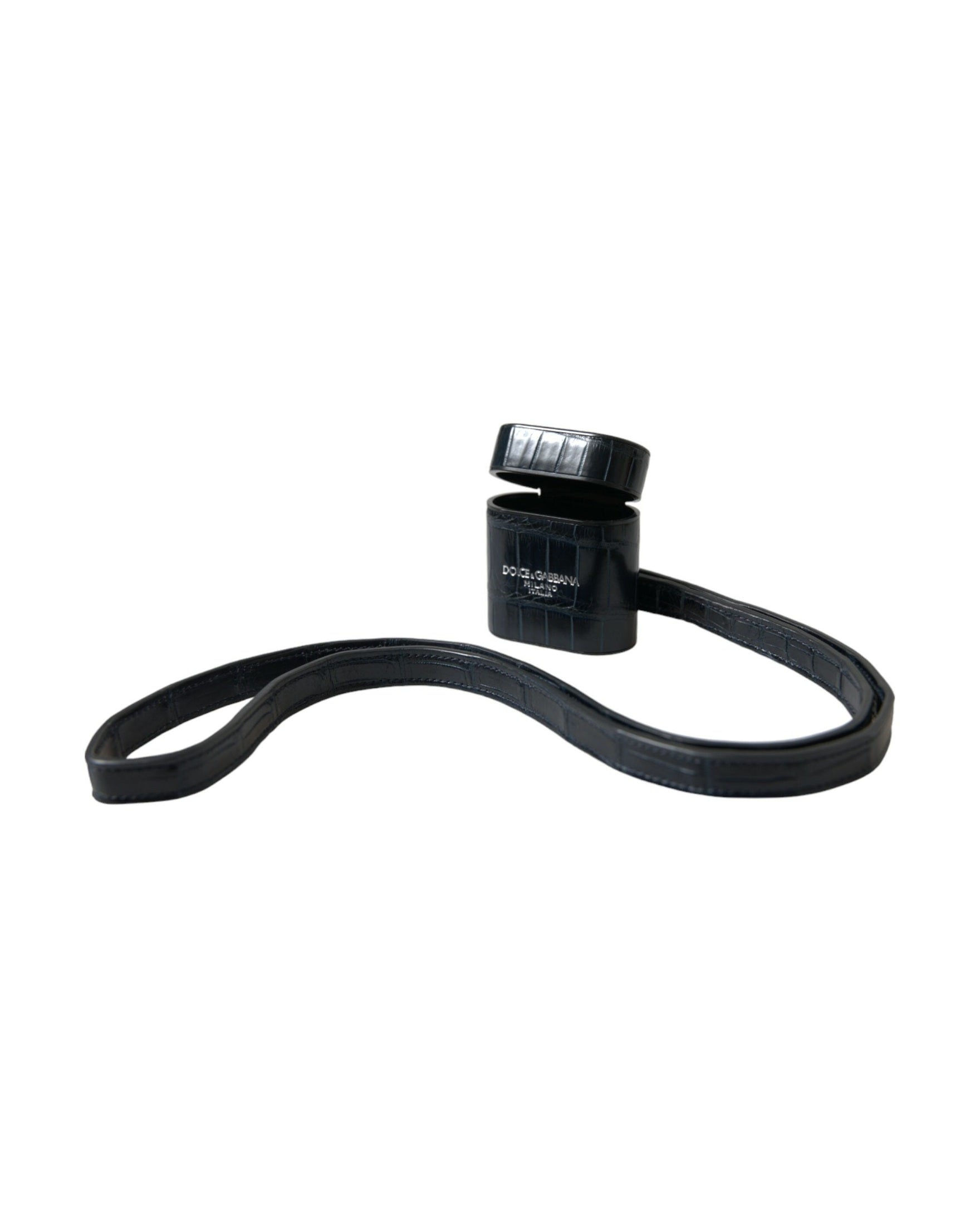 Dolce & Gabbana Chic Crocodile Leather Airpods Case Glam Steals