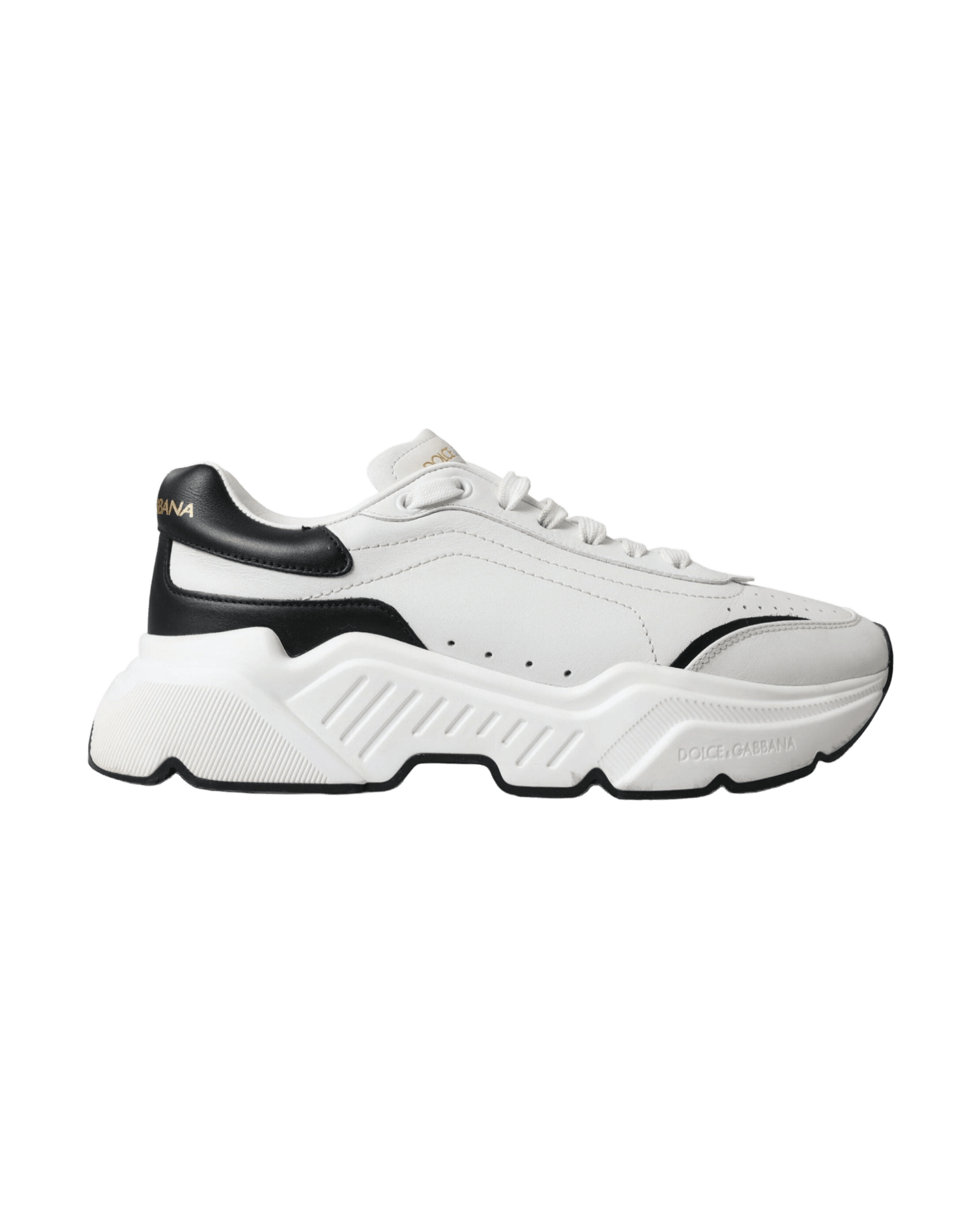 Dolce & Gabbana Black White Chic Daymaster Leather Sneakers Sneakers
