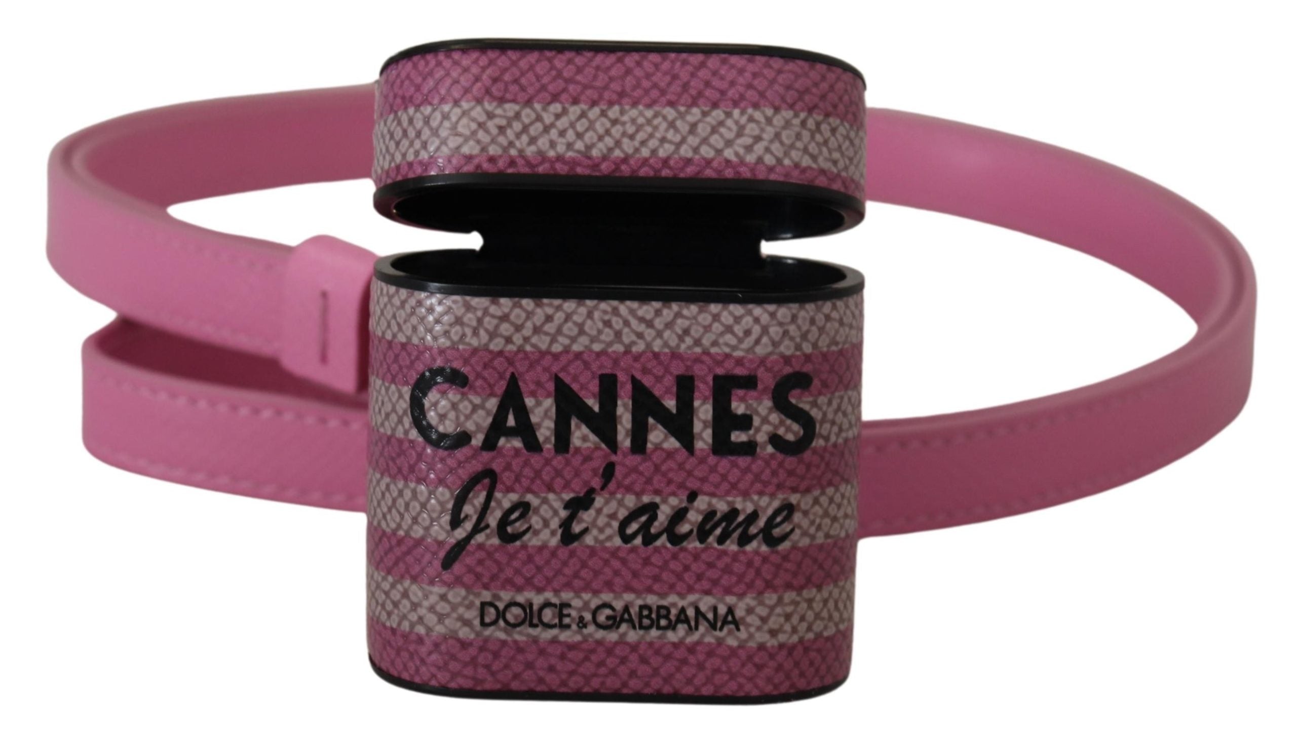 Dolce & Gabbana Chic Leather Airpods Pink Case Glam Steals