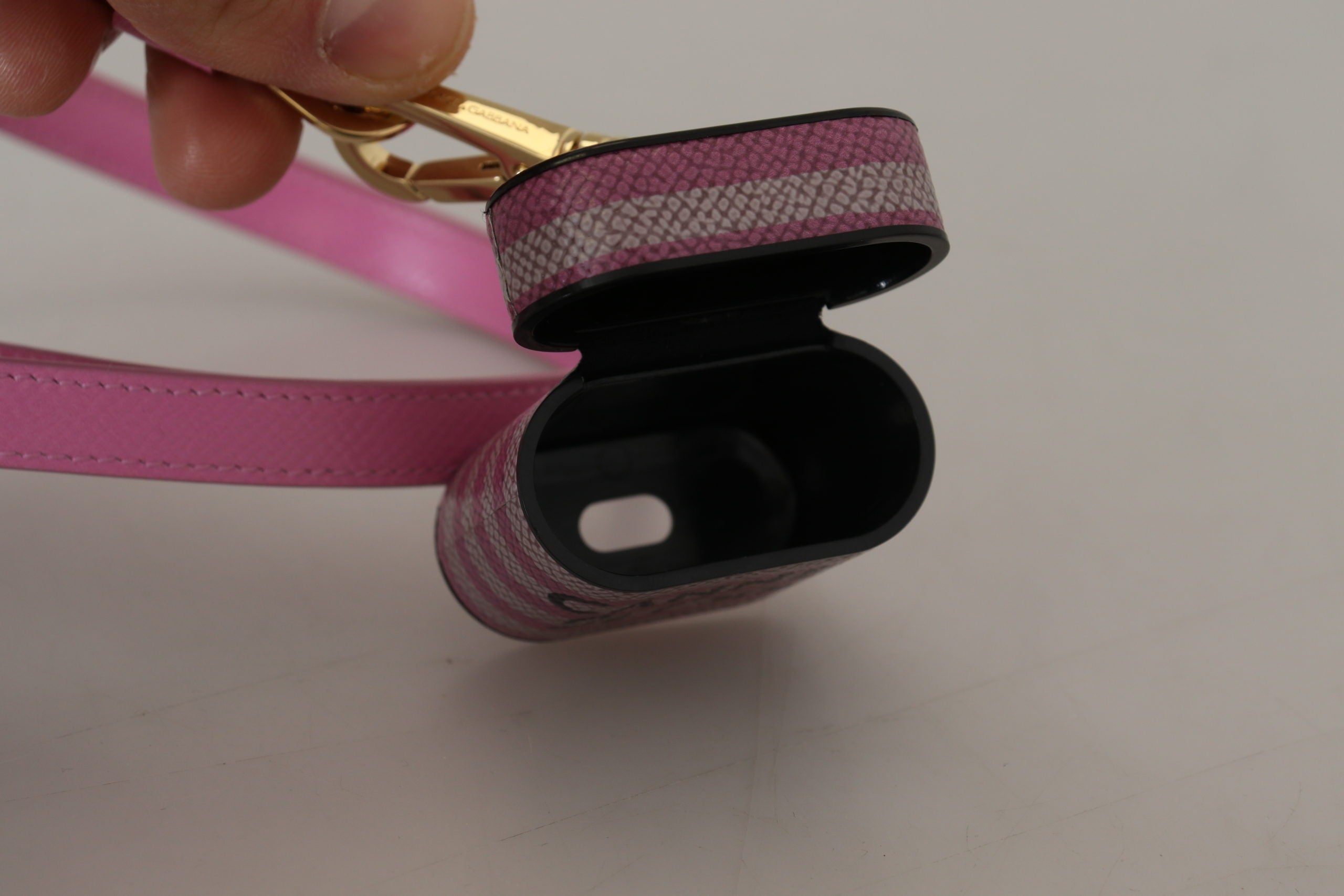 Dolce & Gabbana Chic Leather Airpods Pink Case Glam Steals