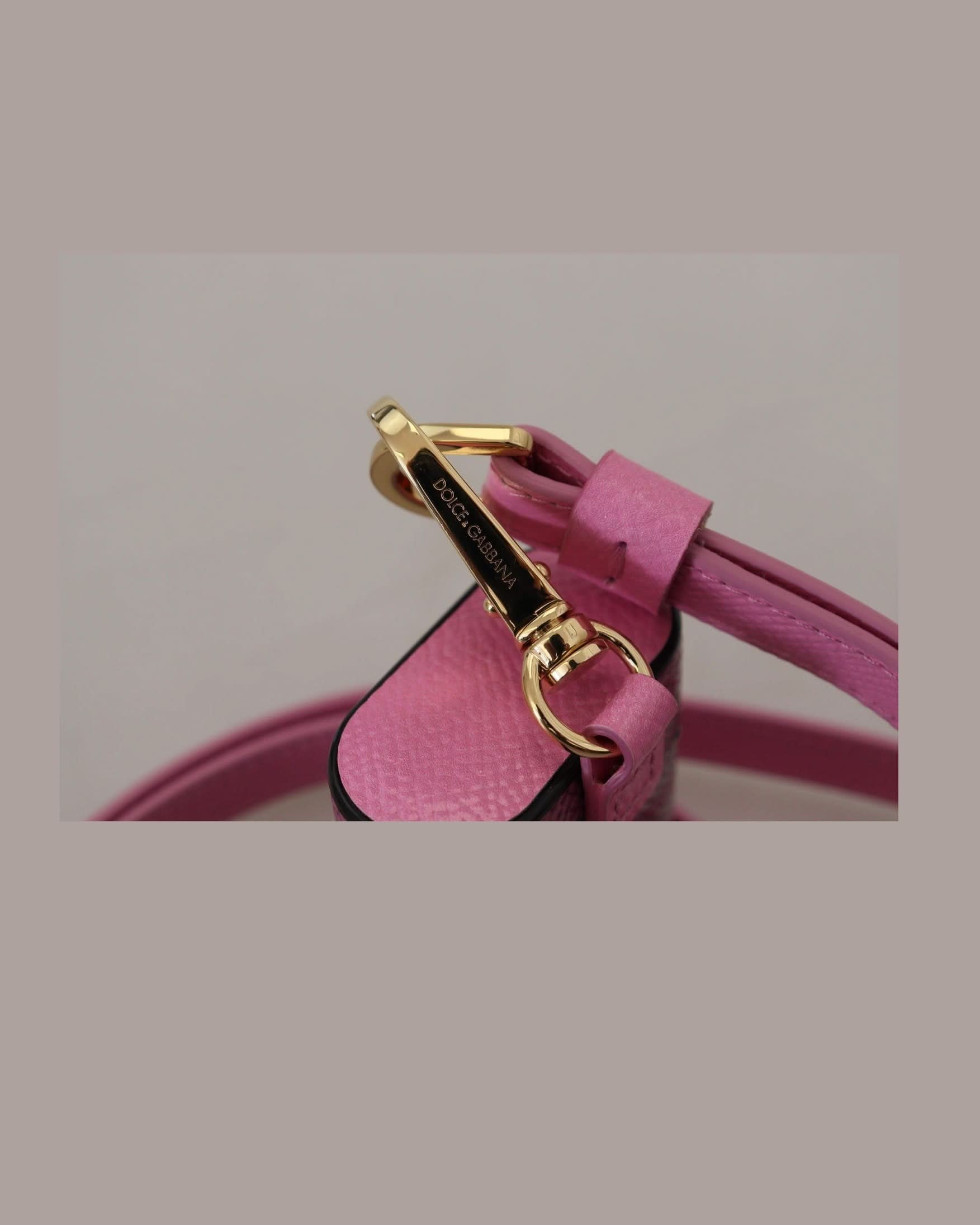Dolce & Gabbana Pink Chic Leather Airpods Case Headphone & Headset Accessories