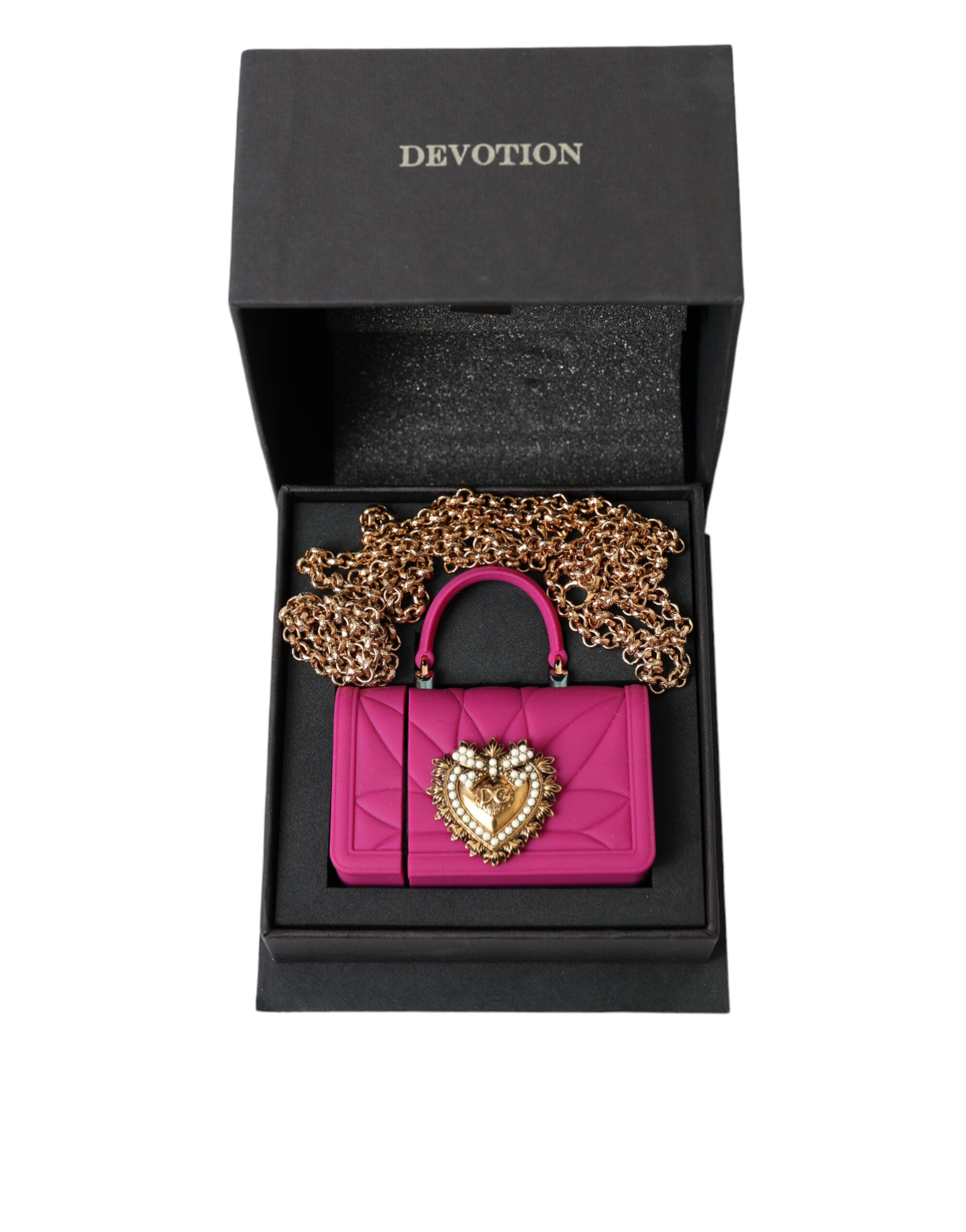 Dolce & Gabbana Chic Quilted Silicone Airpods Case - Pink Gold & Glam Steals
