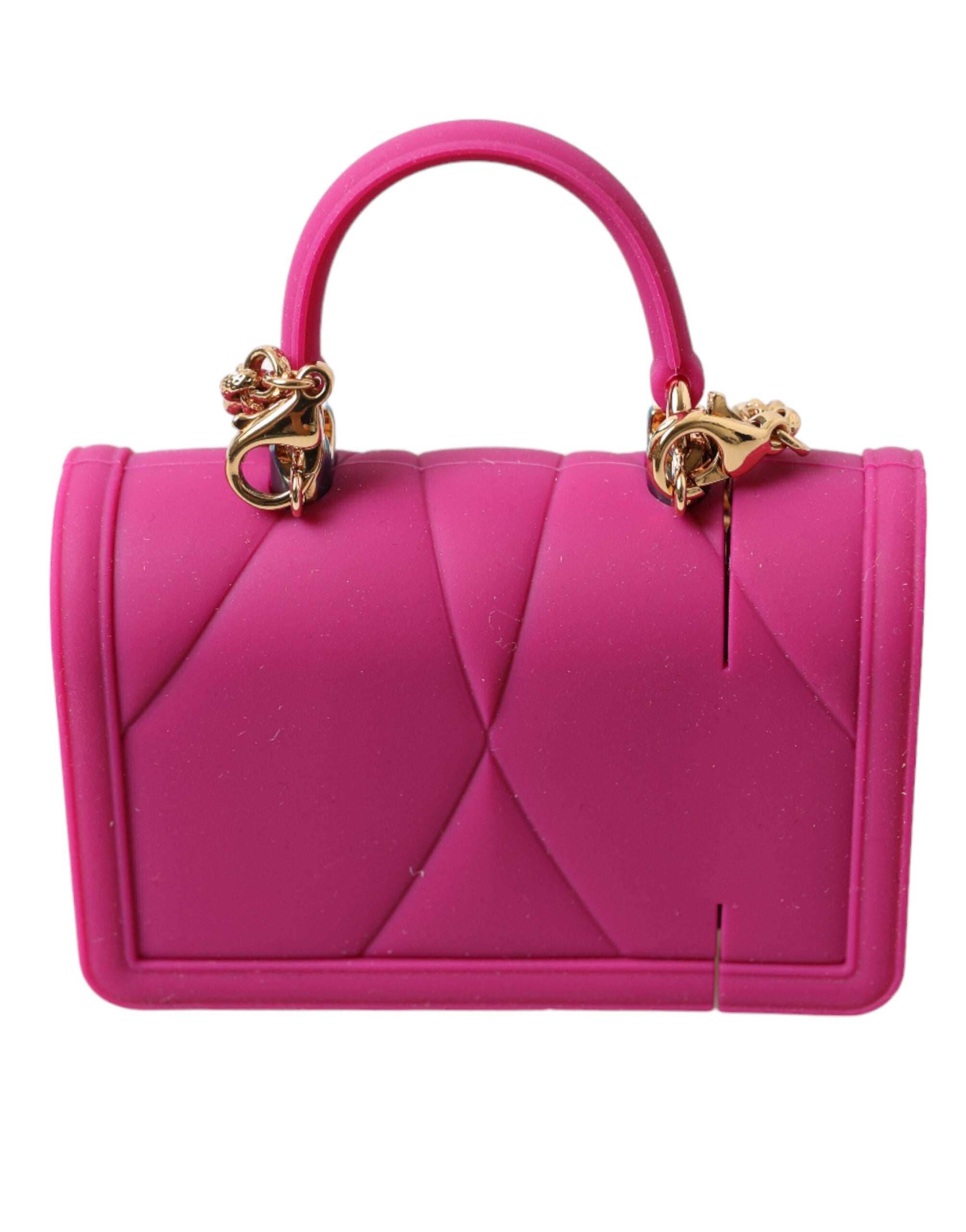 Dolce & Gabbana Chic Quilted Silicone Airpods Case - Pink Gold & Glam Steals