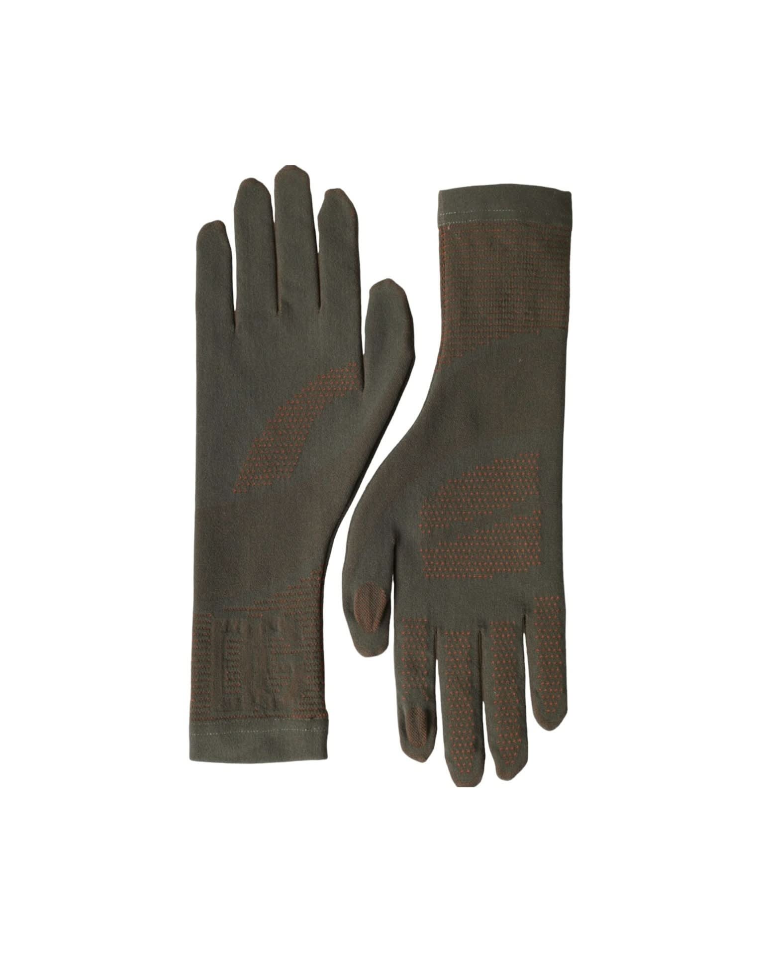 Dolce & Gabbana Cotton Stretch Wrist Length Brown Gloves Gloves & Mittens
