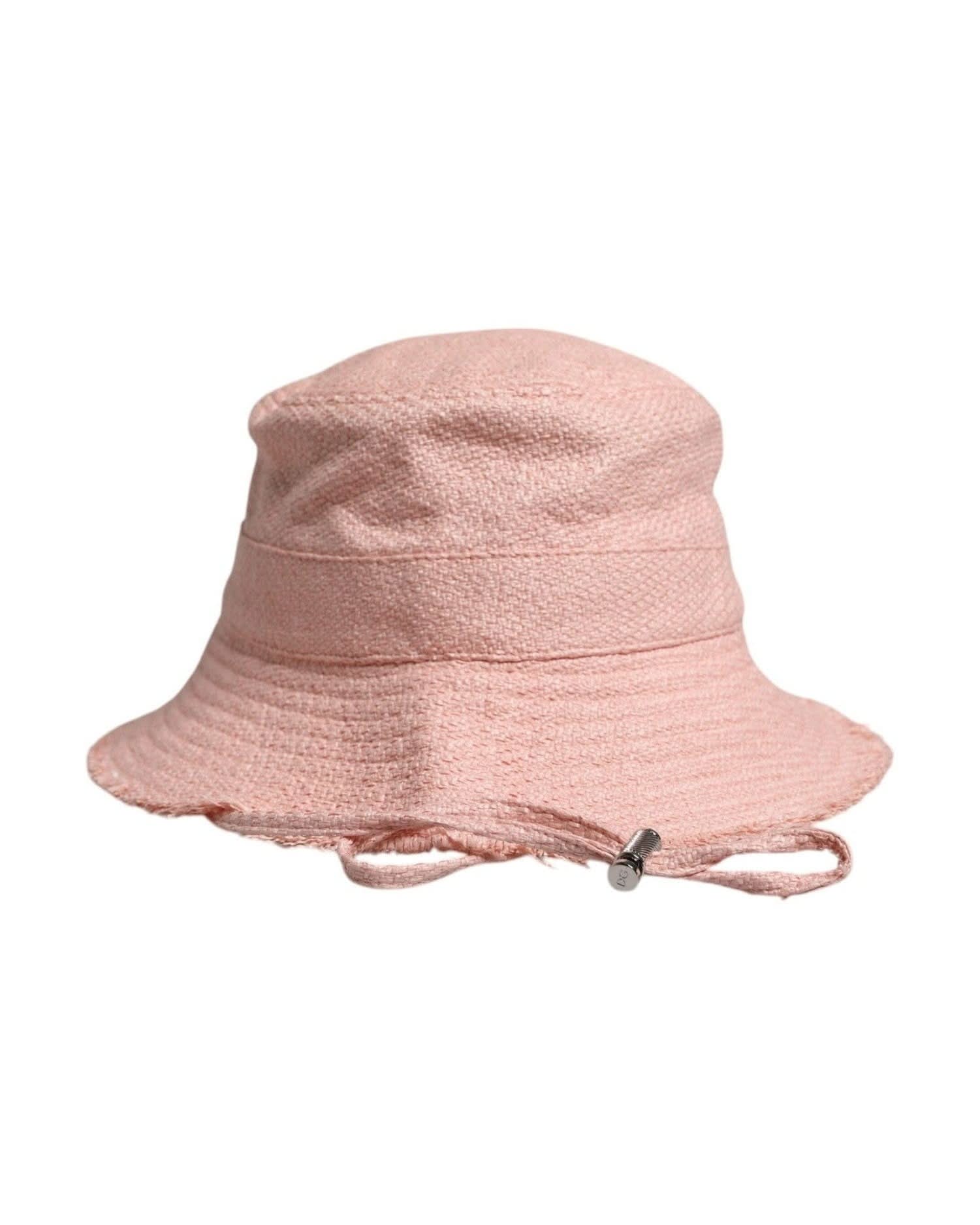 Dolce & Gabbana Pink Cotton Wide Brim Bucket Hat Hats