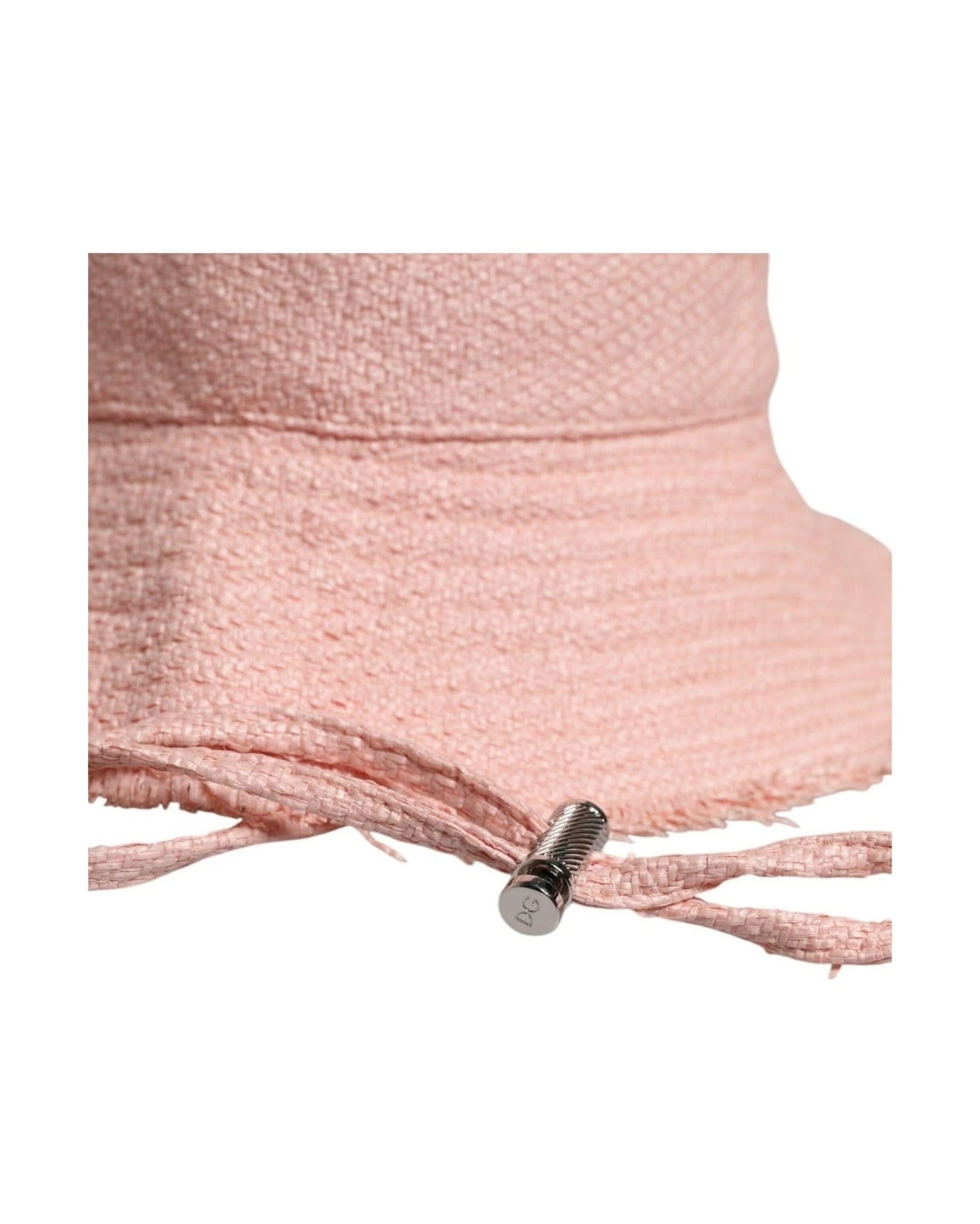 Dolce & Gabbana Pink Cotton Wide Brim Bucket Hat Hats