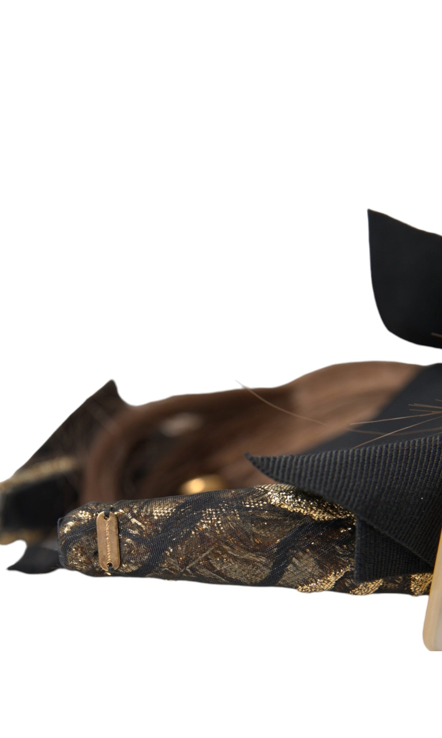 Dolce & Gabbana Crystal Button Hair Women Headband Black Brown Diadem Glam Steals