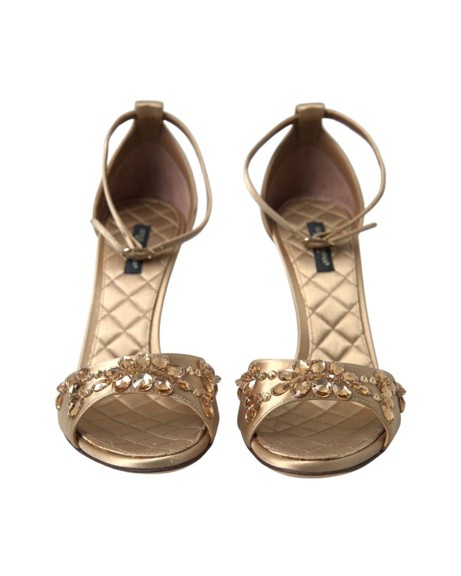 Dolce & Gabbana Crystal Embellished Heel Sandals Glam Steals