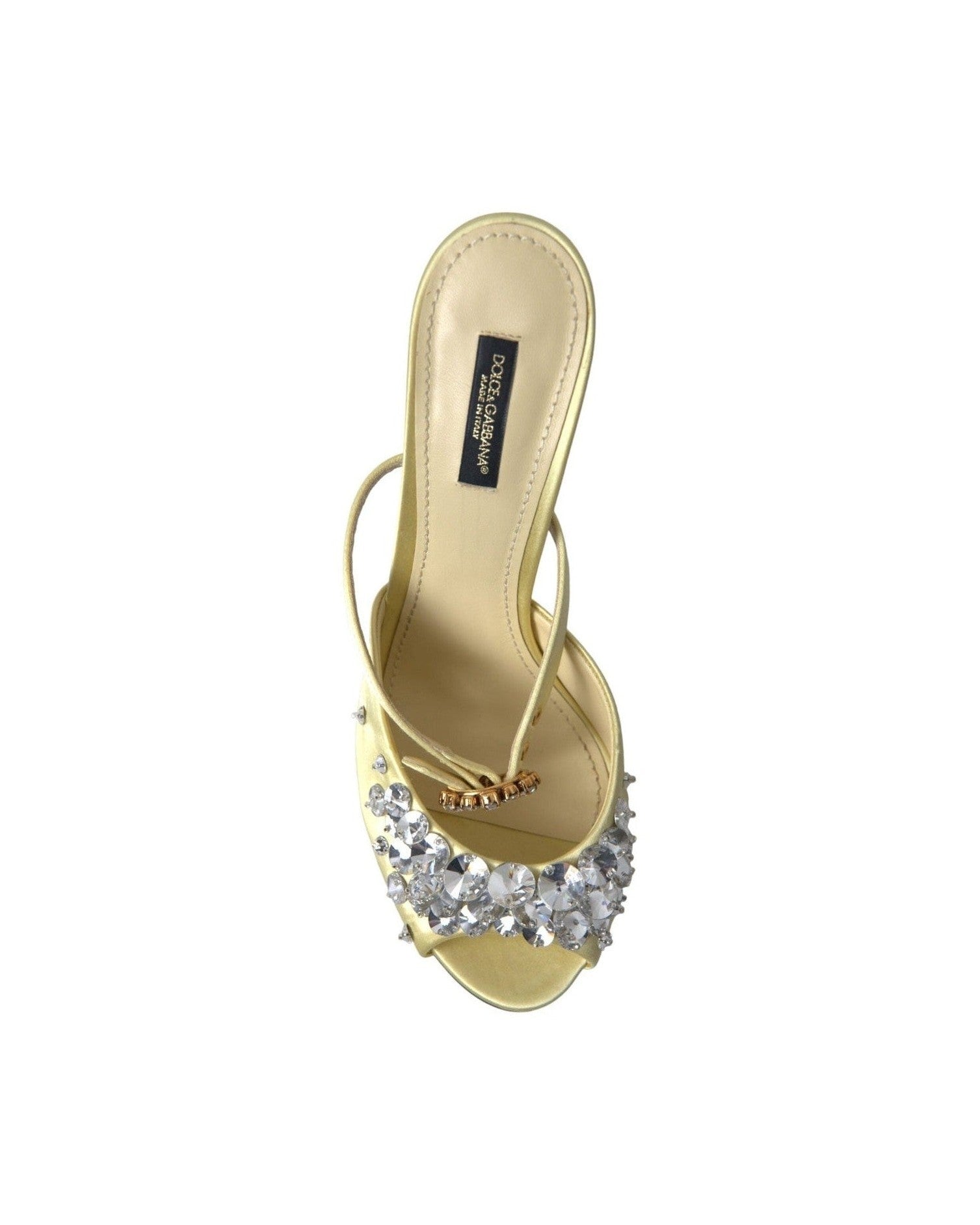 Dolce & Gabbana Crystal Embellished Silk Sandals Glam Steals