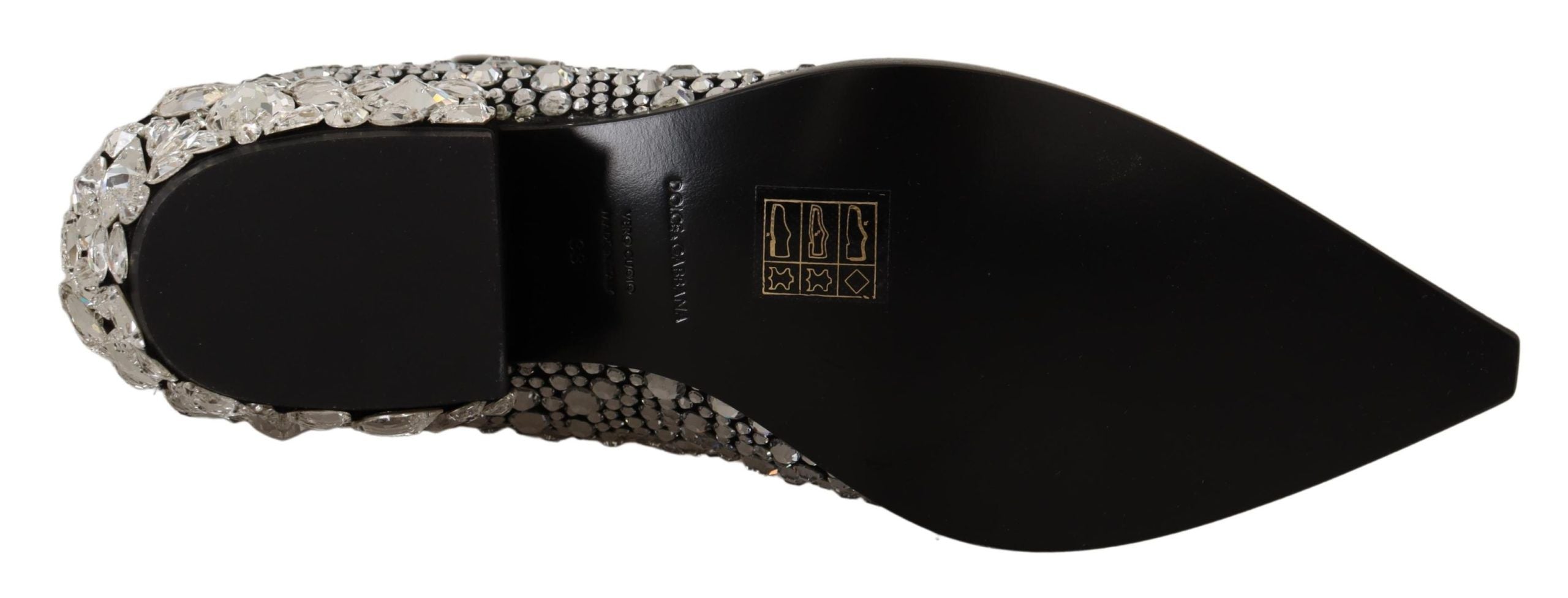 Dolce & Gabbana Crystal-Embellished Suede Black Boots Glam Steals