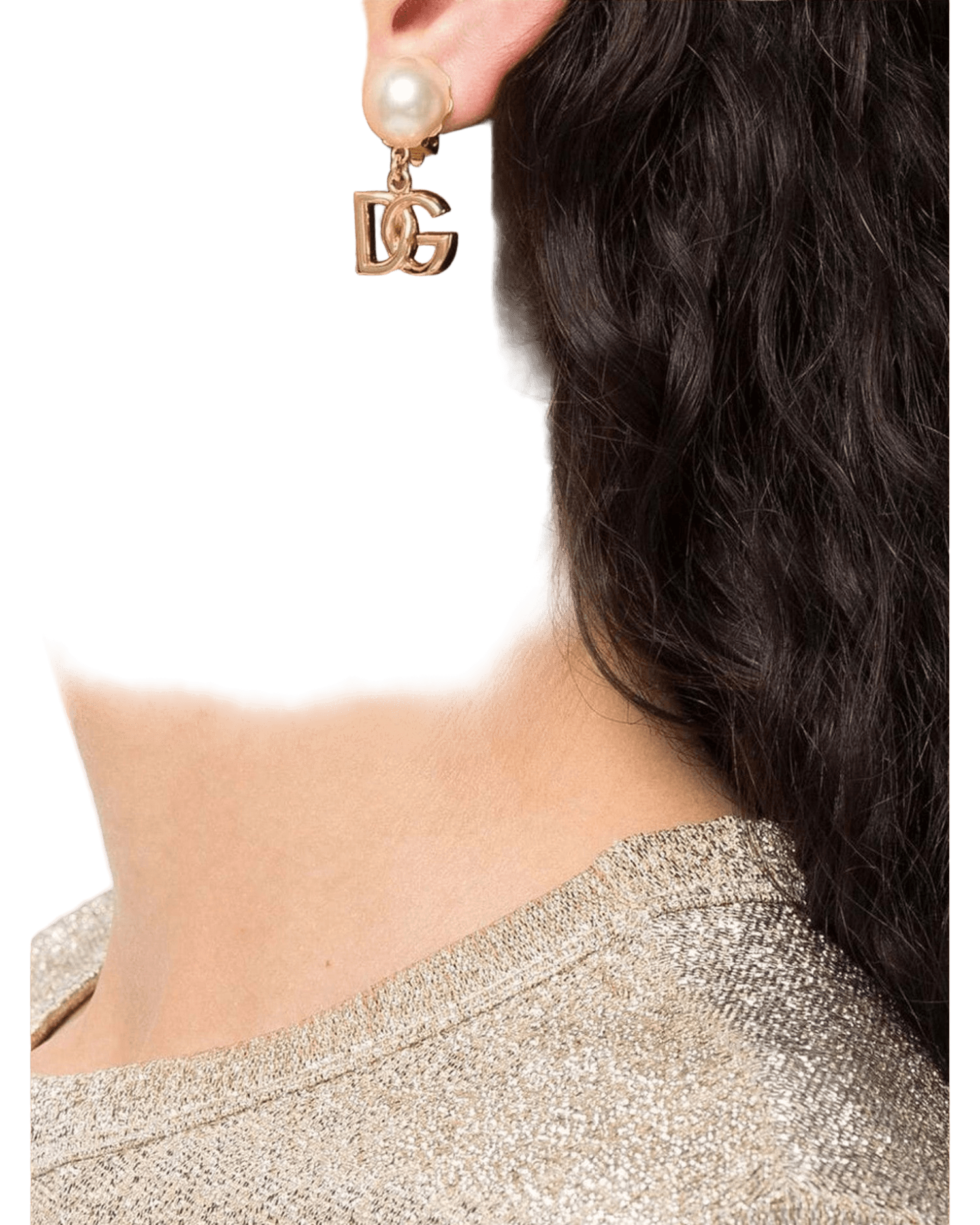 Dolce & Gabbana Dg Logo And Pearl Earrings Glam Steals