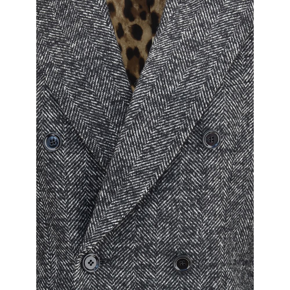 Dolce & Gabbana Double Breasted Chevron Blazer