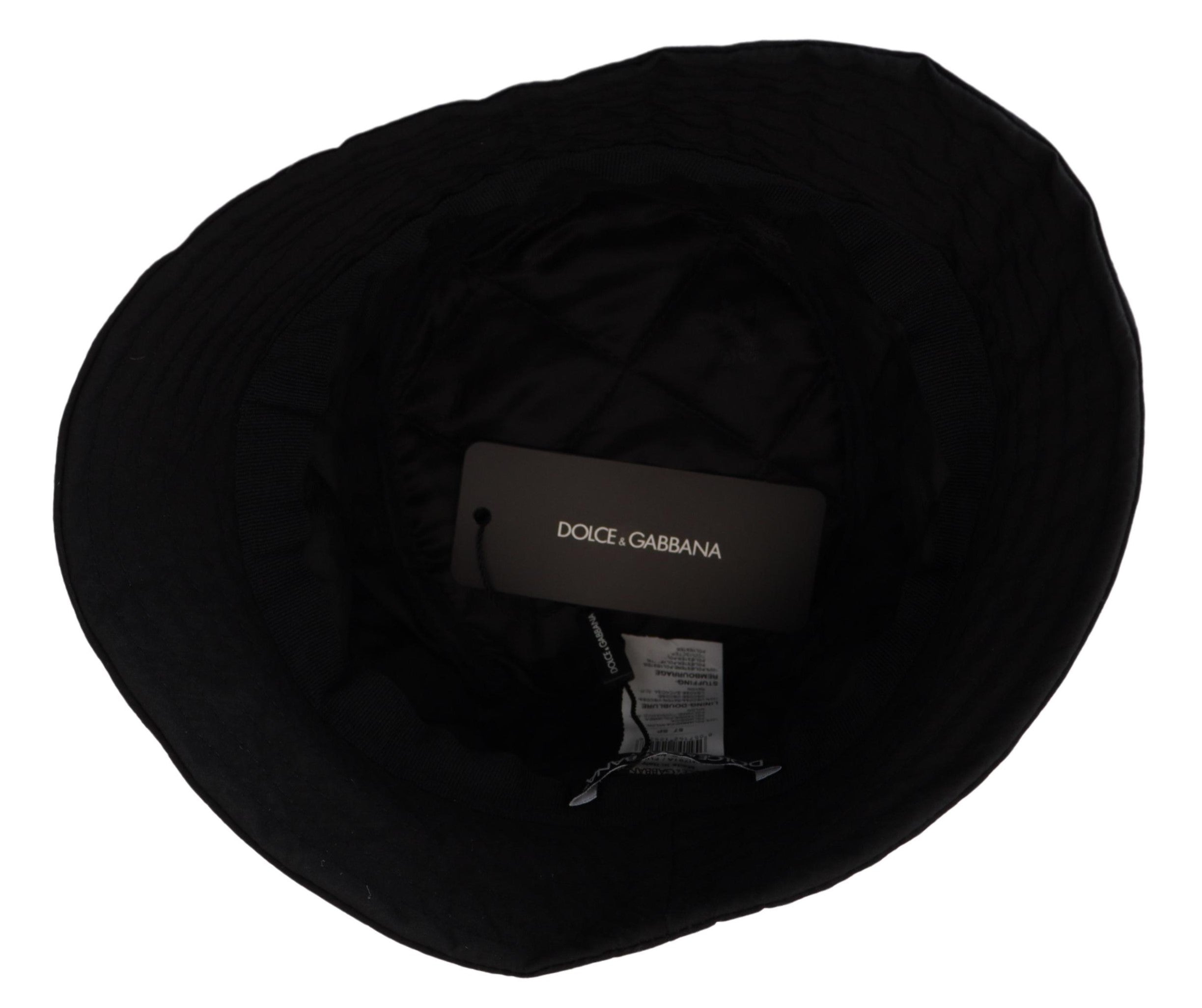 Dolce & Gabbana Elegant Bucket Black Cap Glam Steals