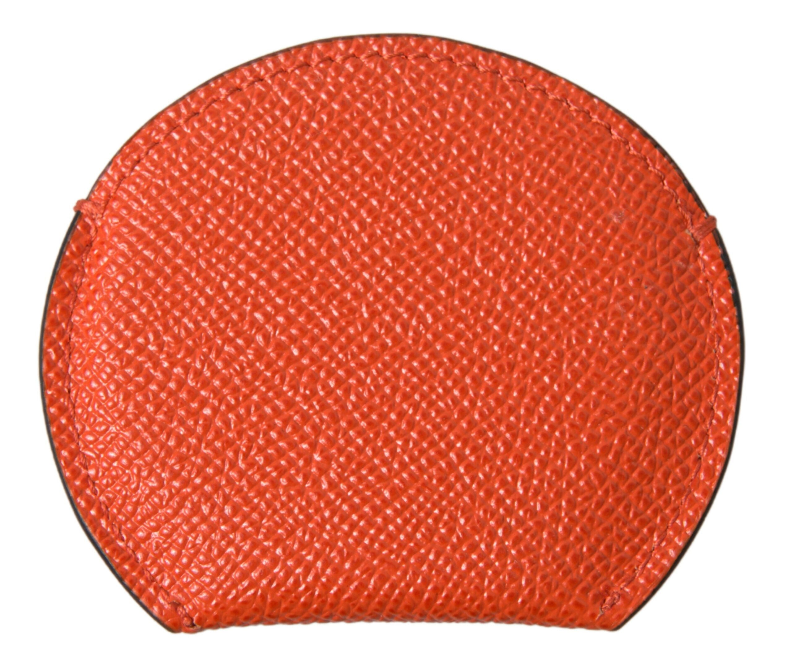 Dolce & Gabbana Elegant Calfskin Mirror Orange Holder Glam Steals
