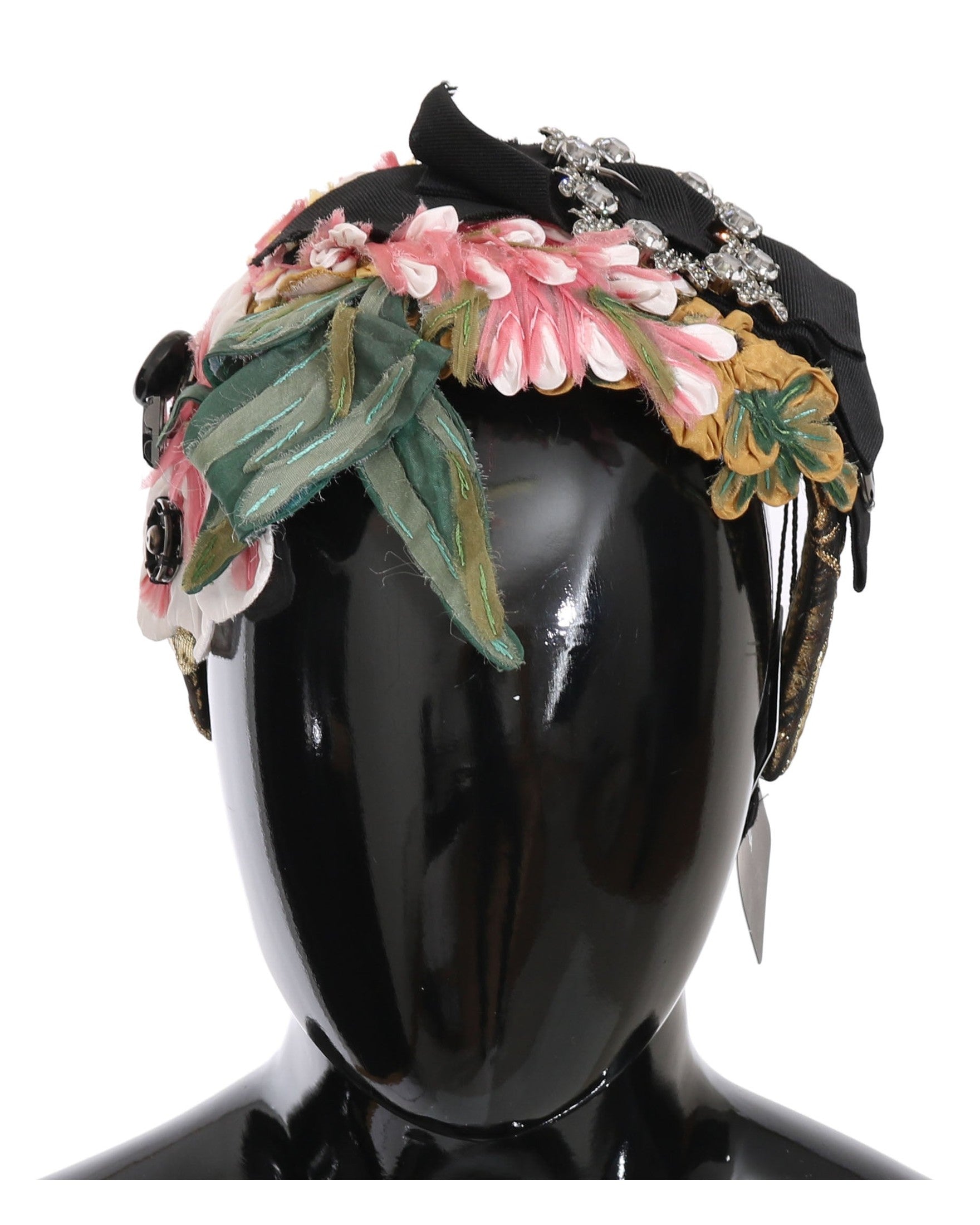 Dolce & Gabbana Elegant Crystal-Embellished Floral Headband Glam Steals