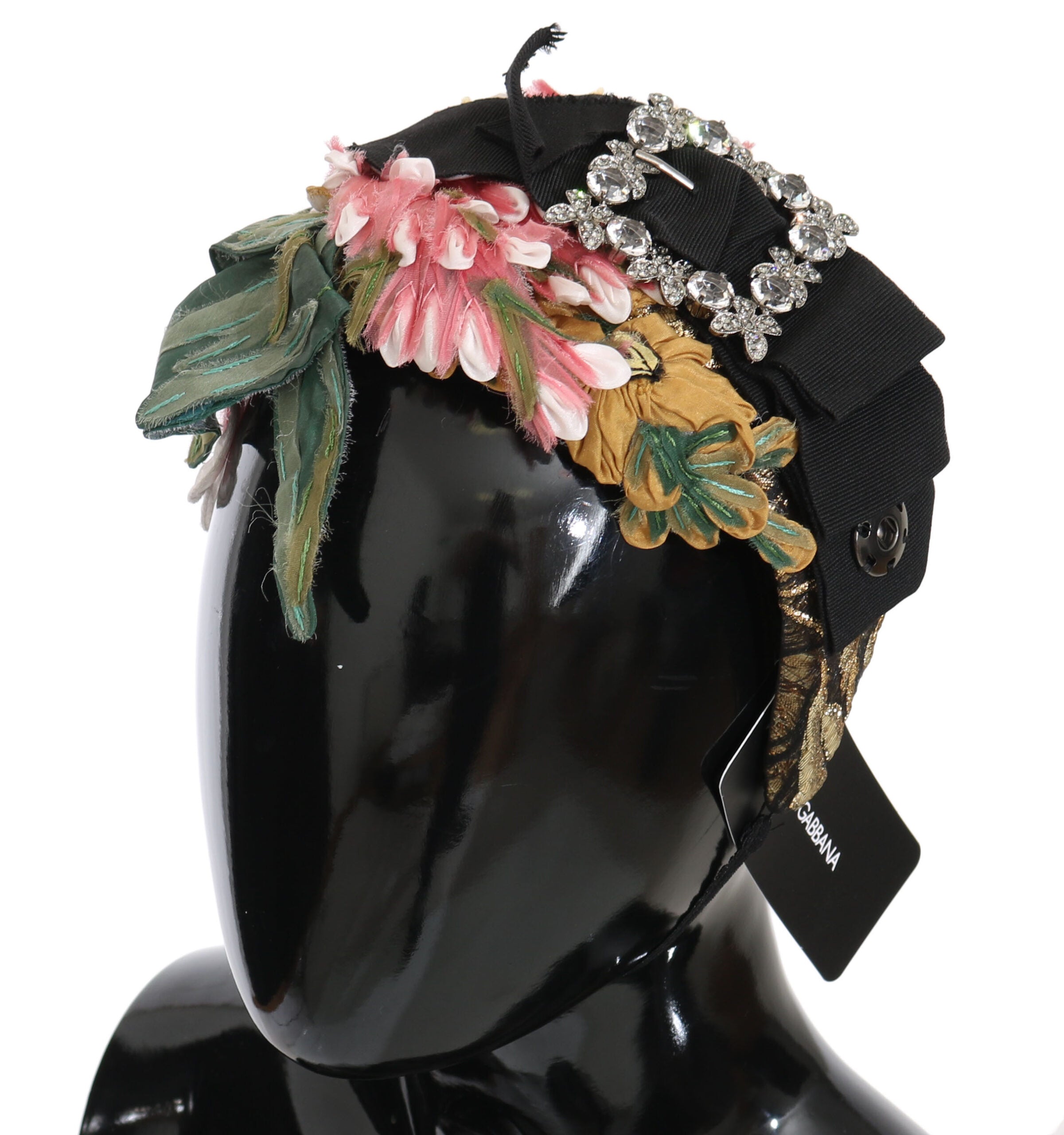 Dolce & Gabbana Elegant Crystal-Embellished Floral Headband Glam Steals