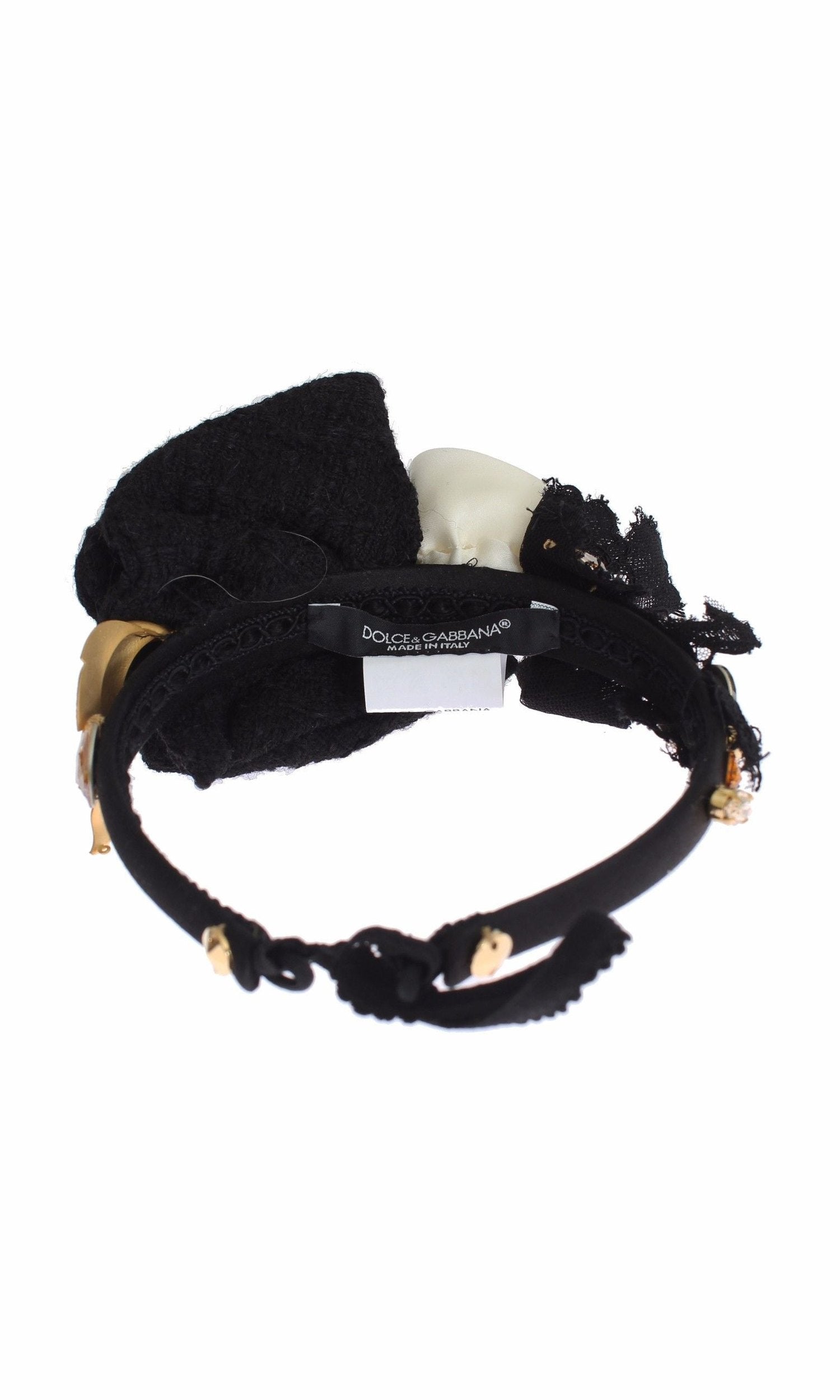 Dolce & Gabbana Elegant Crystal-Embellished Silk Diadem Glam Steals