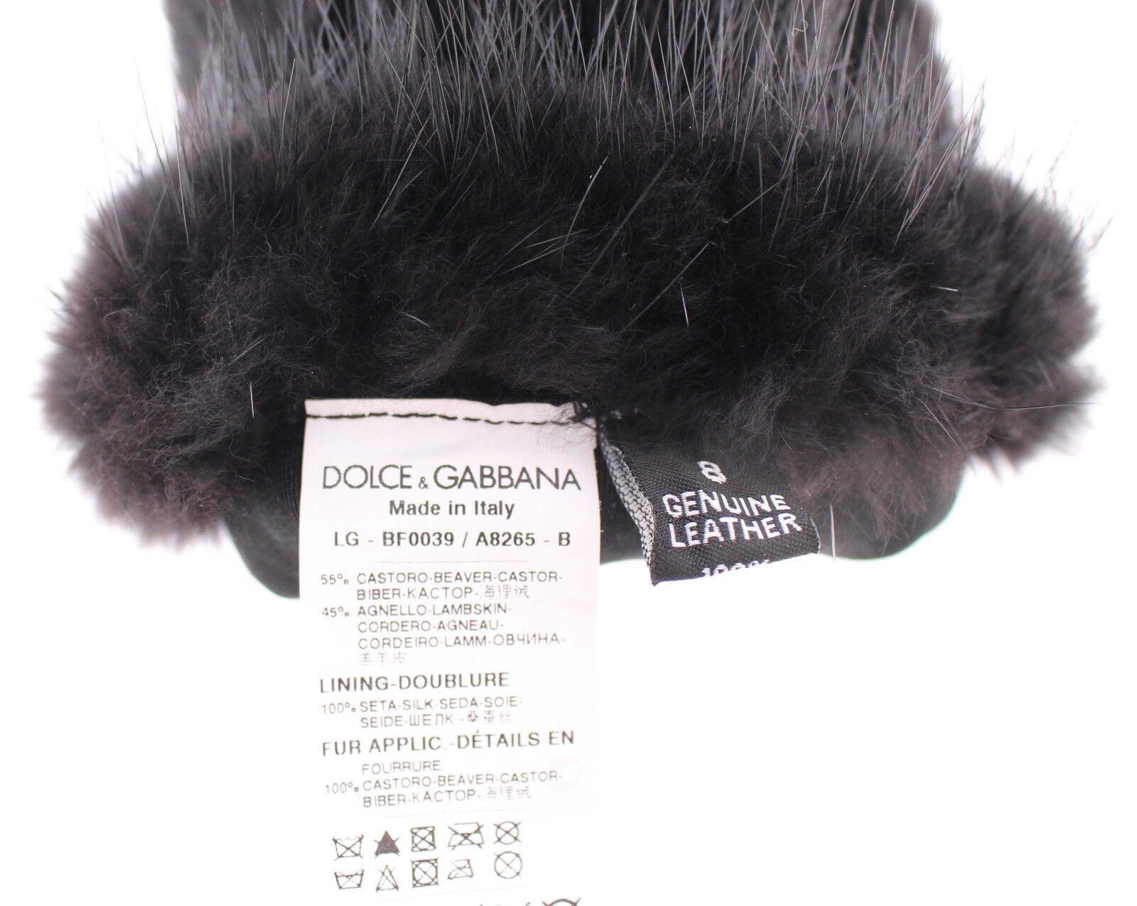 Dolce & Gabbana Elegant Elbow-Length Beaver Fur Gloves Glam Steals