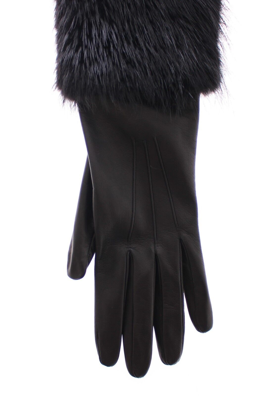 Dolce & Gabbana Elegant Elbow-Length Beaver Fur Gloves Glam Steals