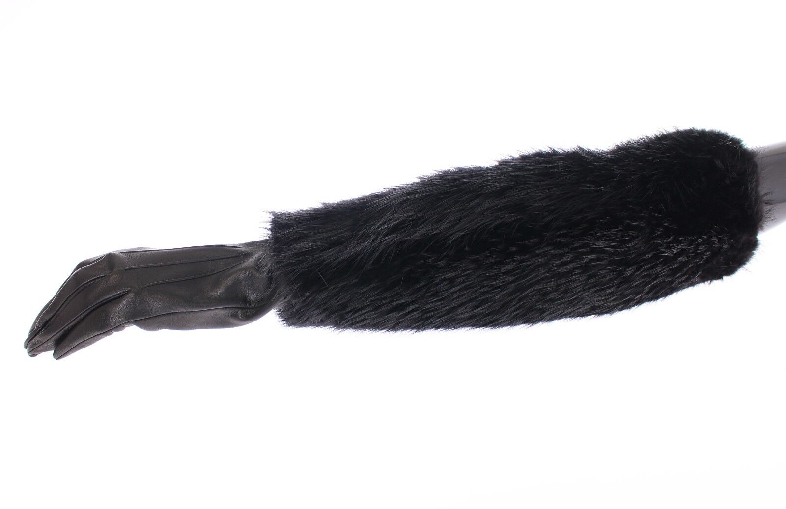 Dolce & Gabbana Elegant Elbow-Length Beaver Fur Gloves Glam Steals