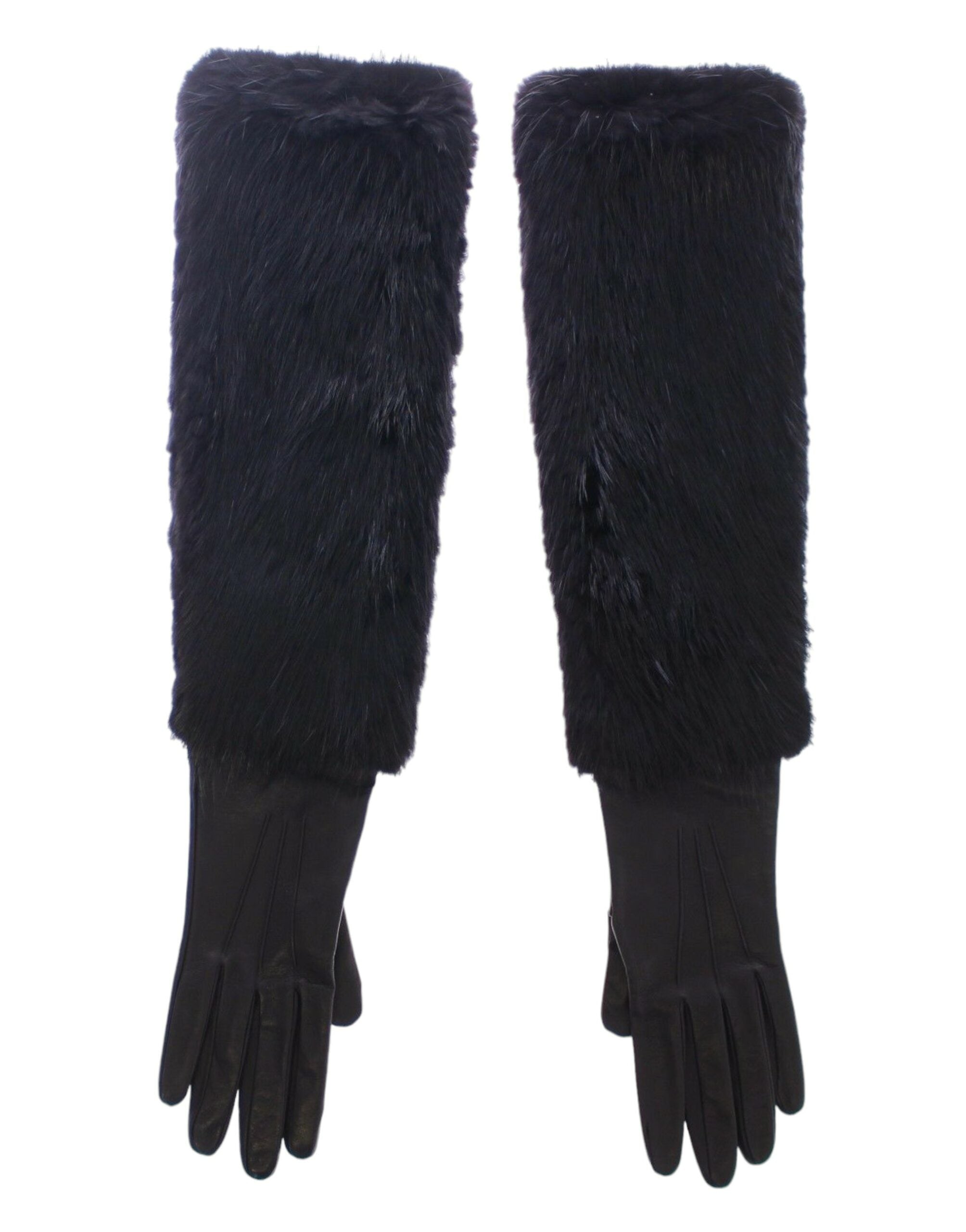 Dolce & Gabbana Elegant Elbow Length Leather Gloves Glam Steals