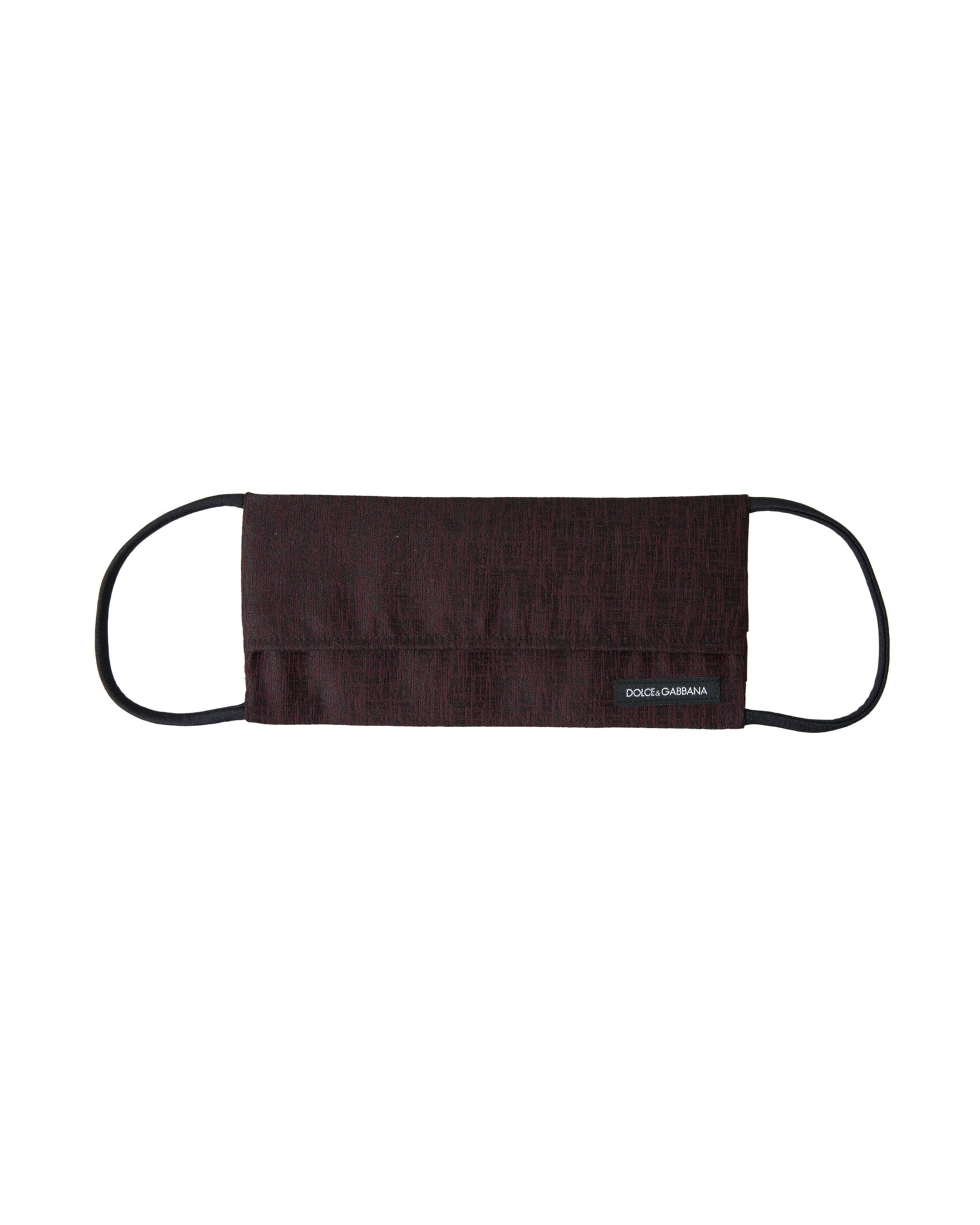 Dolce & Gabbana Elegant Face Mask With Logo Maroon Detail Glam Steals