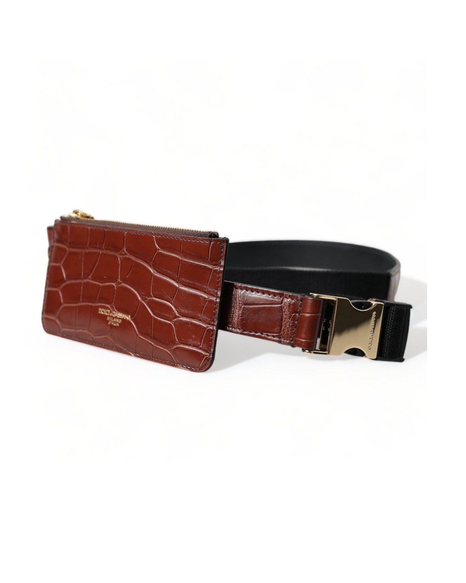 Dolce & Gabbana Elegant Leather Airpod & Coin Purse Duo Glam Steals