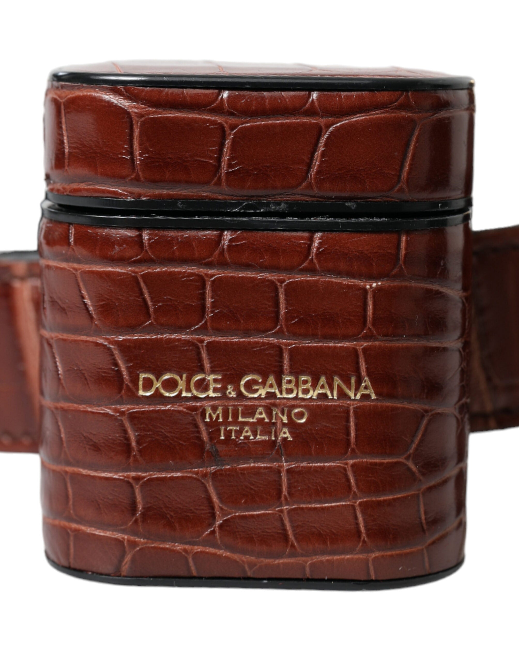 Dolce & Gabbana Elegant Leather Airpod & Coin Purse Duo Glam Steals