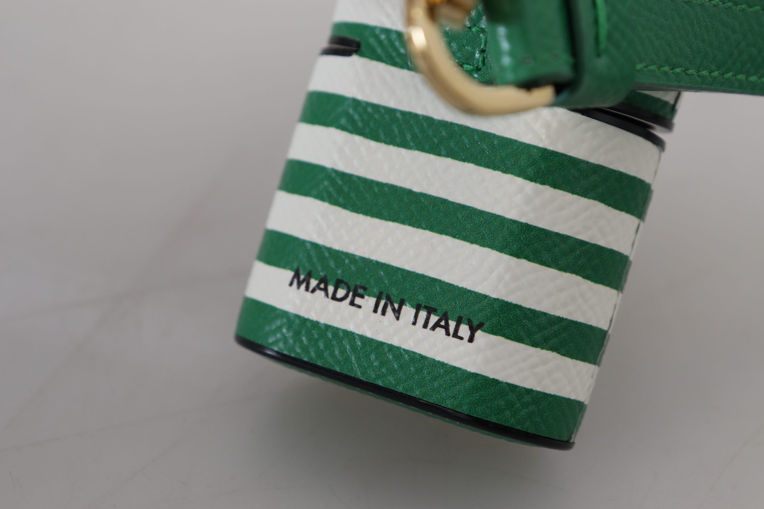 Dolce & Gabbana Elegant Leather Airpods Case - Green Lush Glam Steals