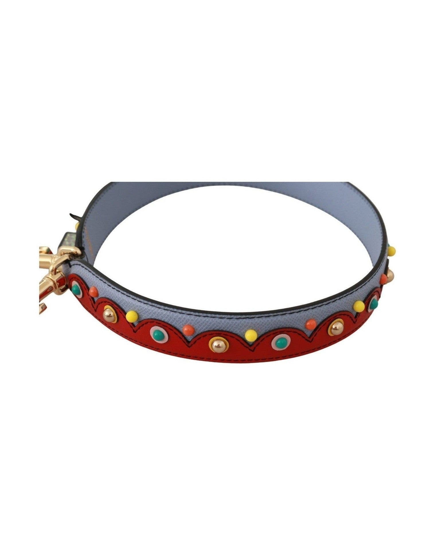 Dolce & Gabbana Elegant Leather Shoulder Multicolor Strap Glam Steals