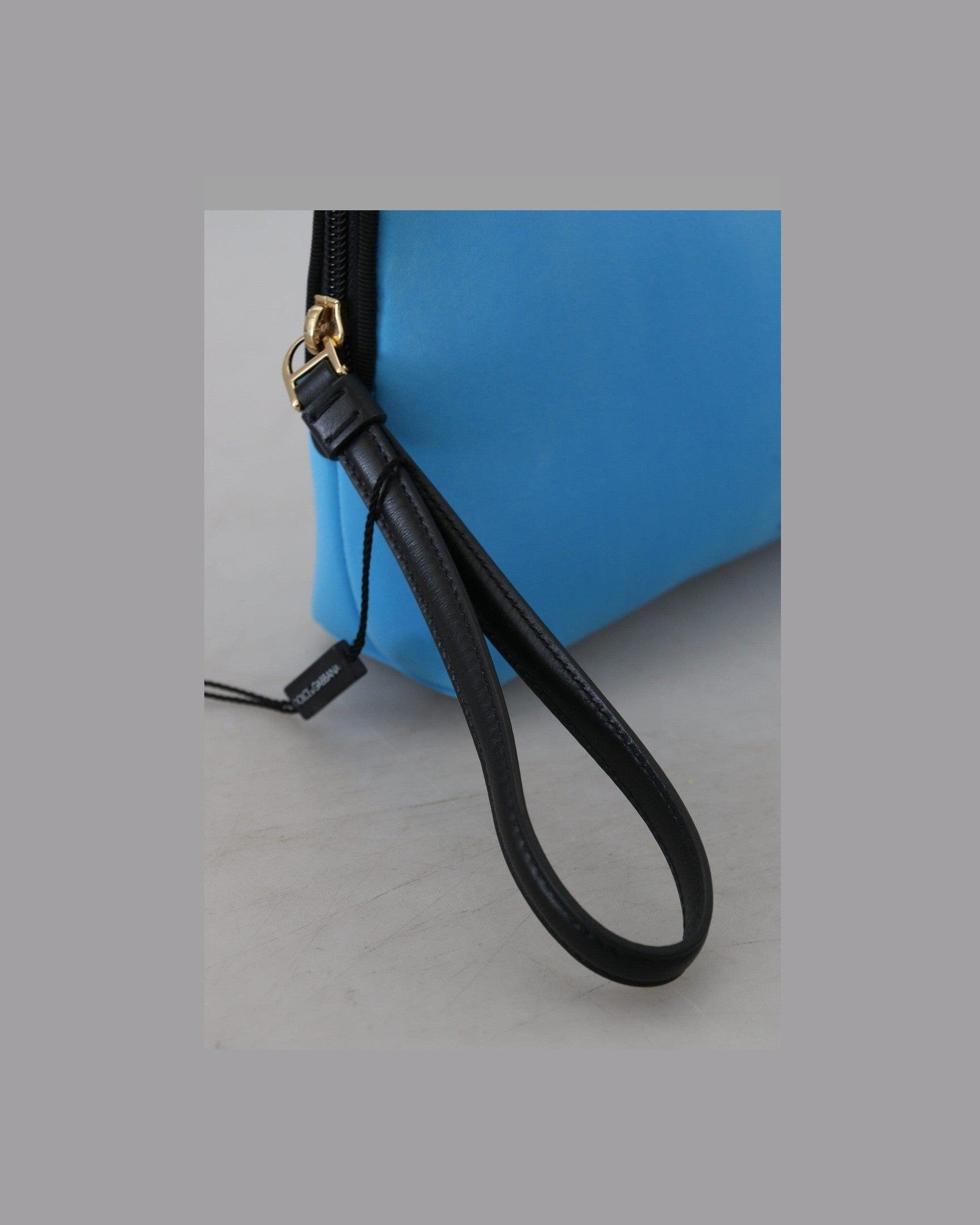 Dolce & Gabbana Elegant Polyamide Pouch Blue Bag Glam Steals