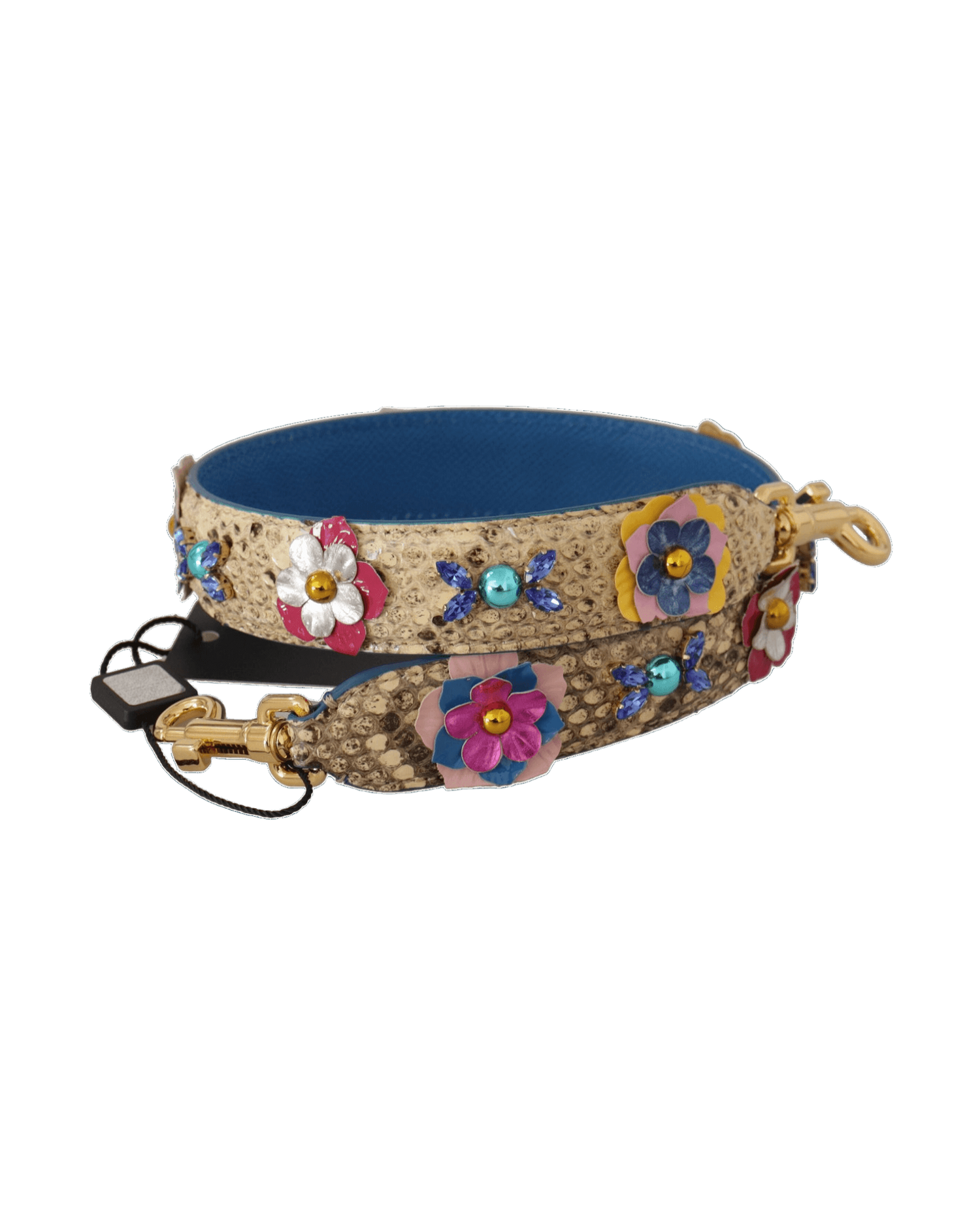 Dolce & Gabbana Elegant Python Leather Beige Strap Glam Steals