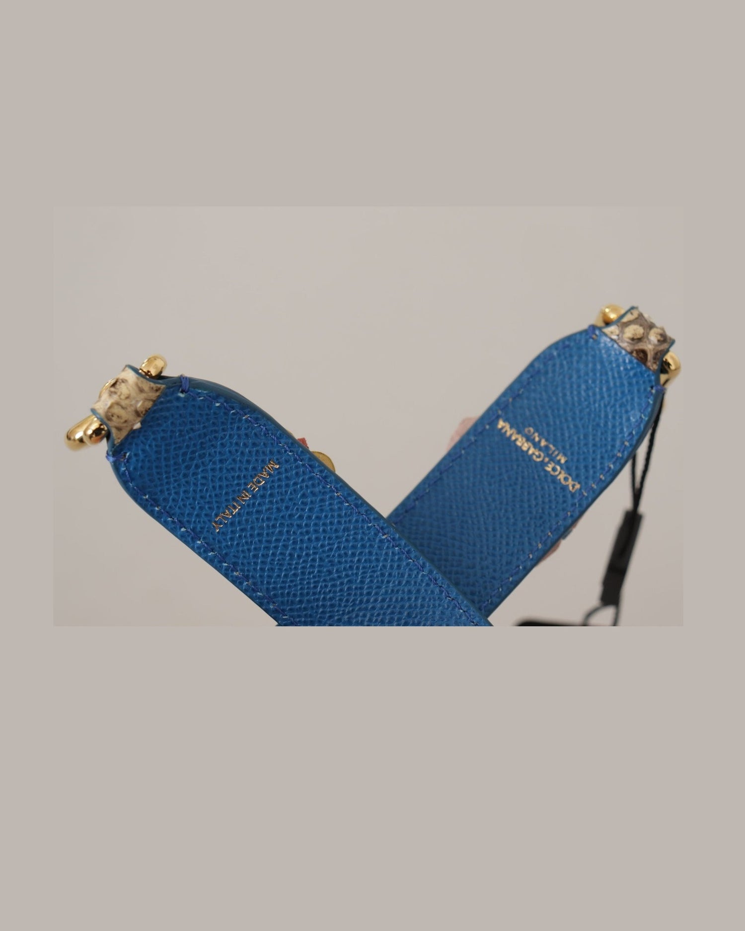 Dolce & Gabbana Elegant Python Leather Beige Strap Glam Steals