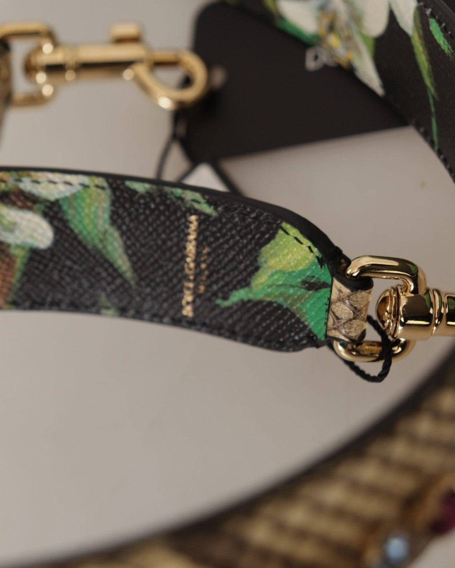 Dolce & Gabbana Elegant Python Leather Shoulder Beige Strap Glam Steals